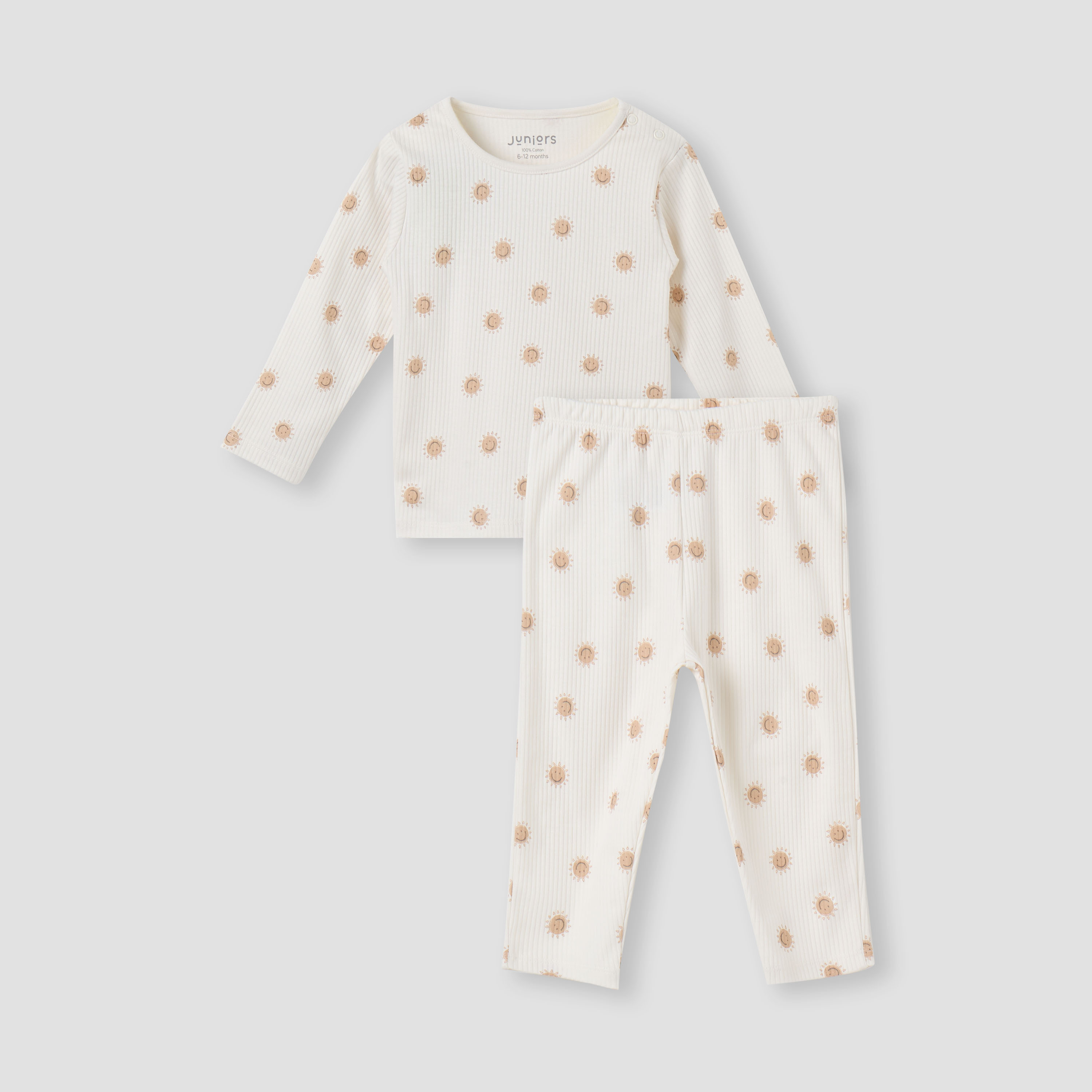 Juniors All-Over Sun Print T-shirt and Pyjama Set-baby-boys-clothing-nightwear-pyjamasets-image-1