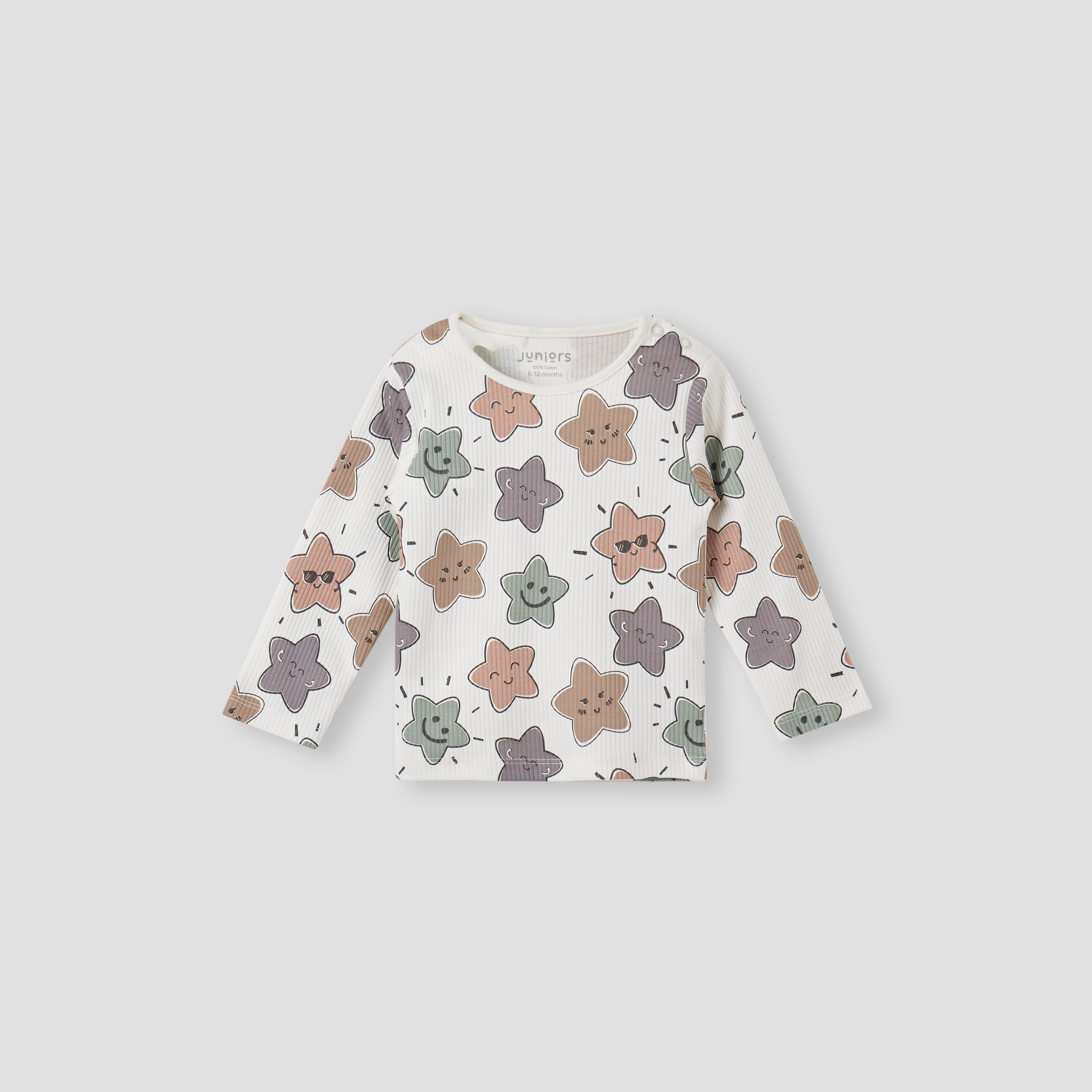 Juniors All-Over Star Print T-shirt and Pyjama Set-baby-boys-clothing-nightwear-pyjamasets-image-2