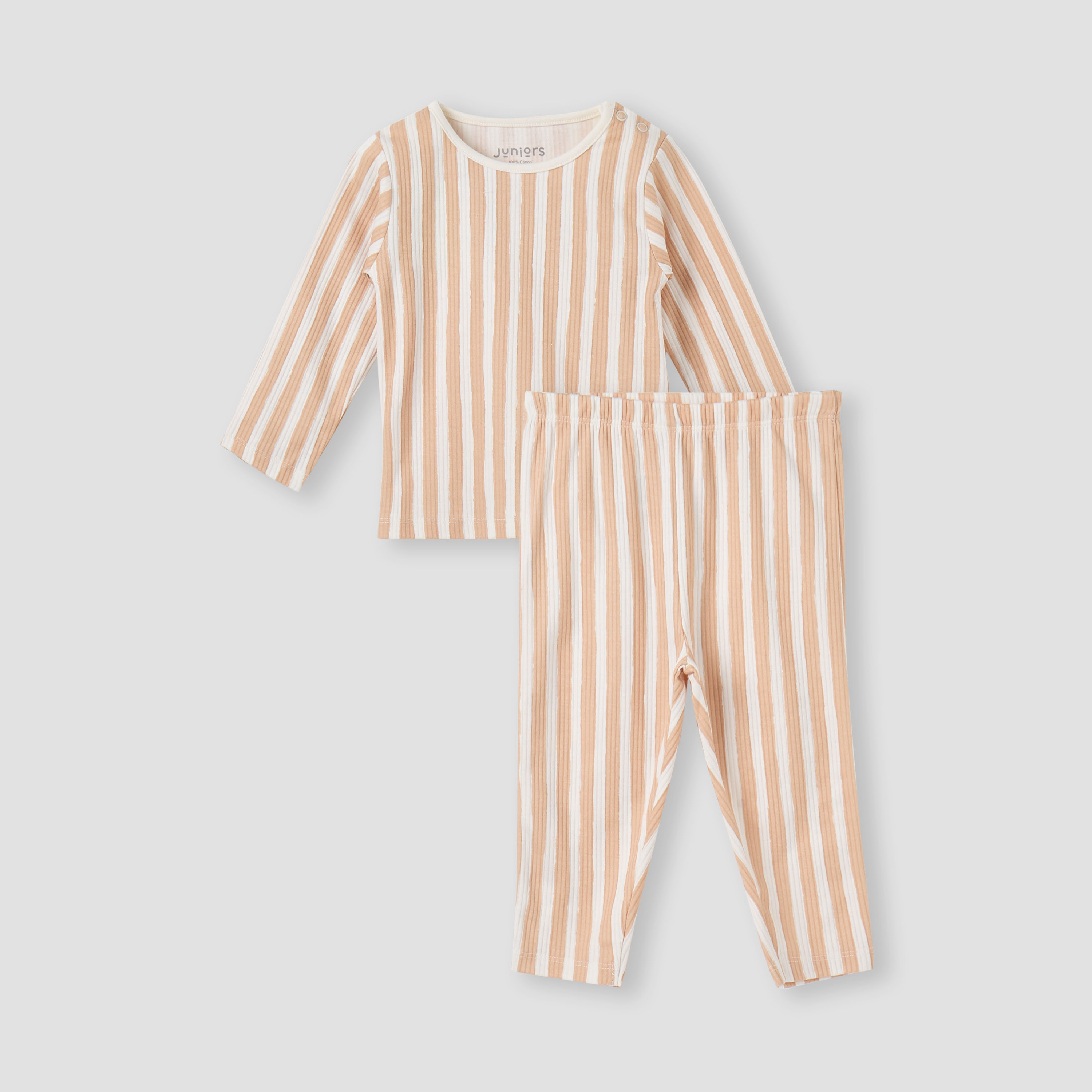 Juniors Striped T-shirt and Pyjama Set-baby-boys-clothing-nightwear-pyjamasets-image-2