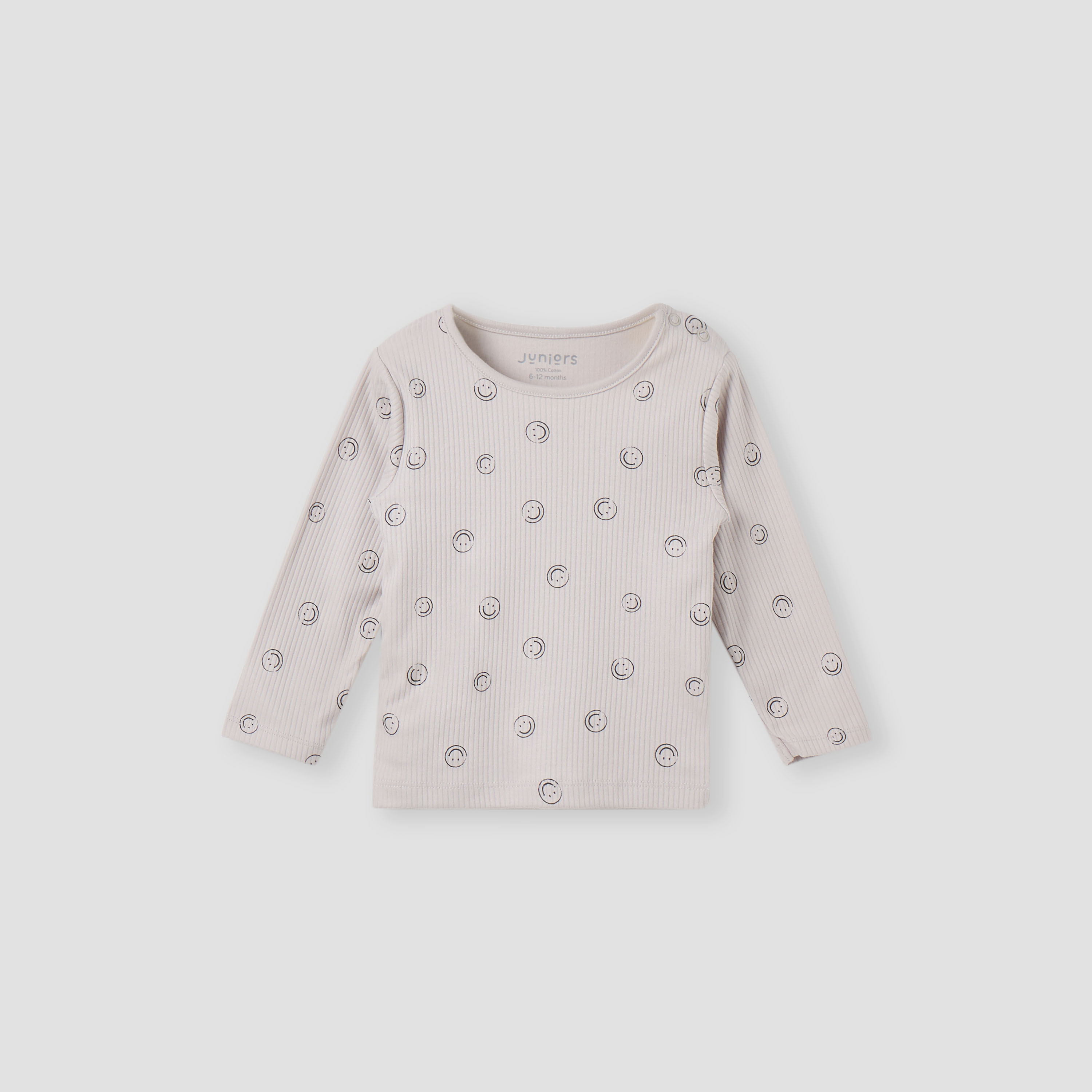 Juniors All-Over Smiley Print T-shirt and Pyjama Set-baby-boys-clothing-nightwear-pyjamasets-image-3