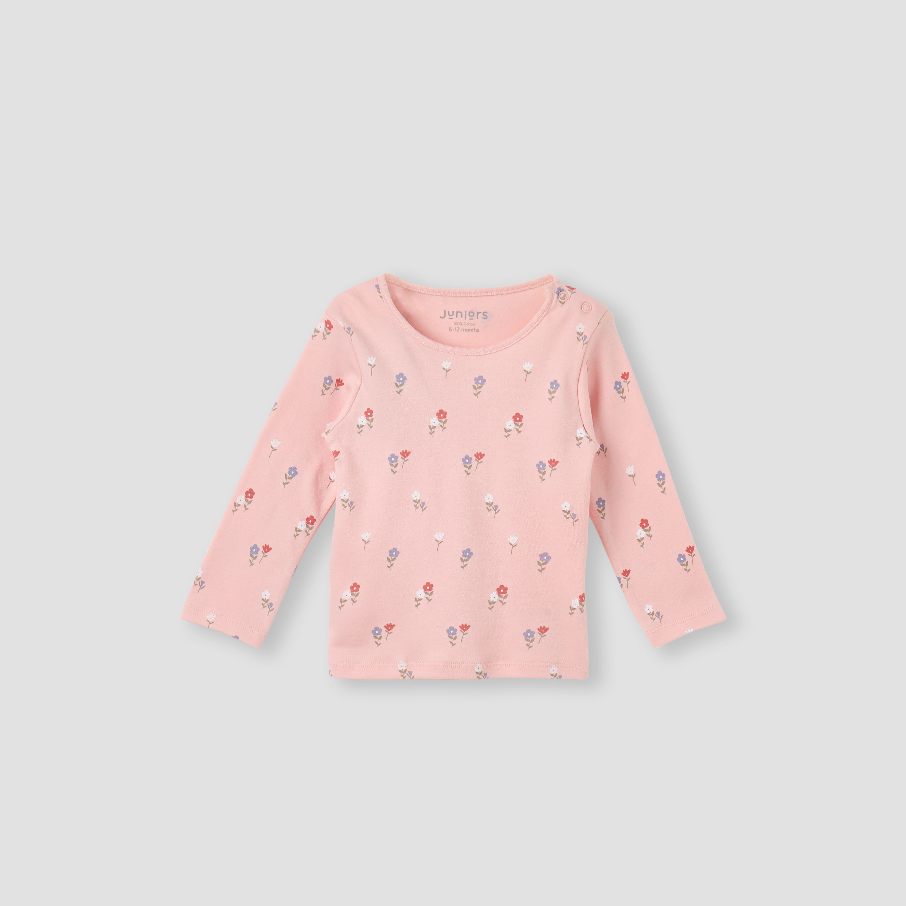 Juniors Floral Print T-shirt and Pyjama Set-baby-girls-clothing-nightwear-pyjamasets-image-3