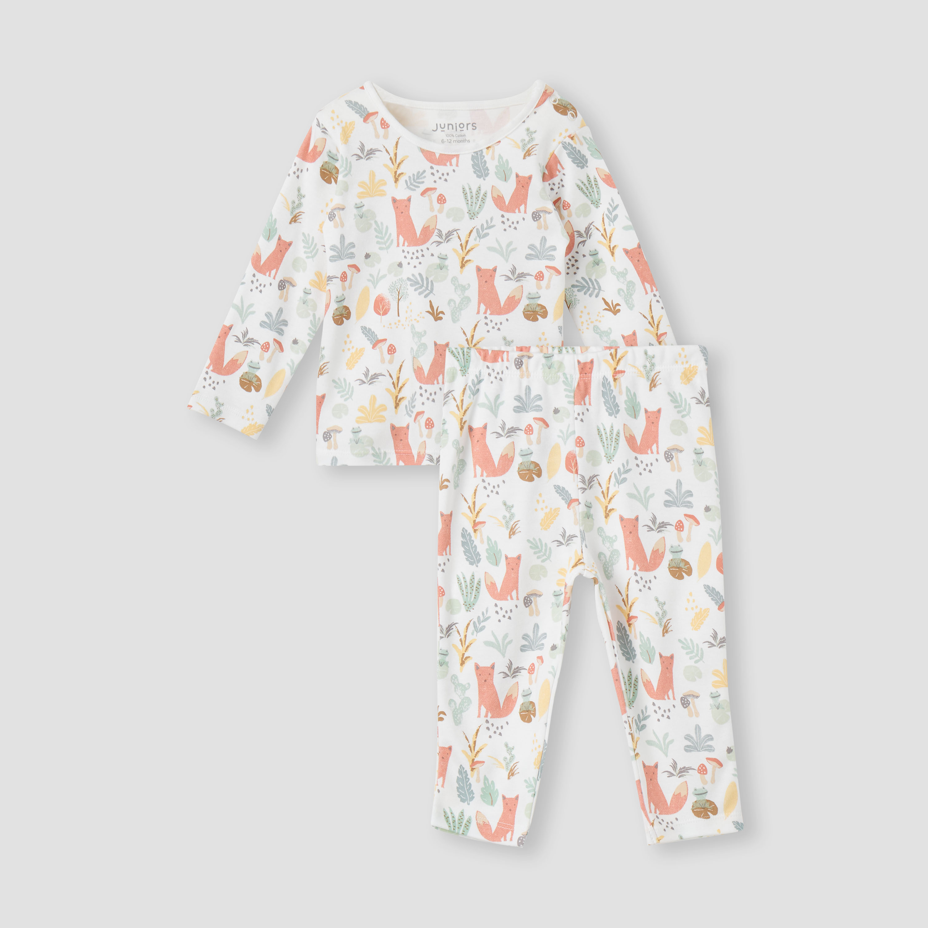 Juniors All-Over Animal Print T-shirt and Pyjama Set-baby-boys-clothing-nightwear-pyjamasets-image-2