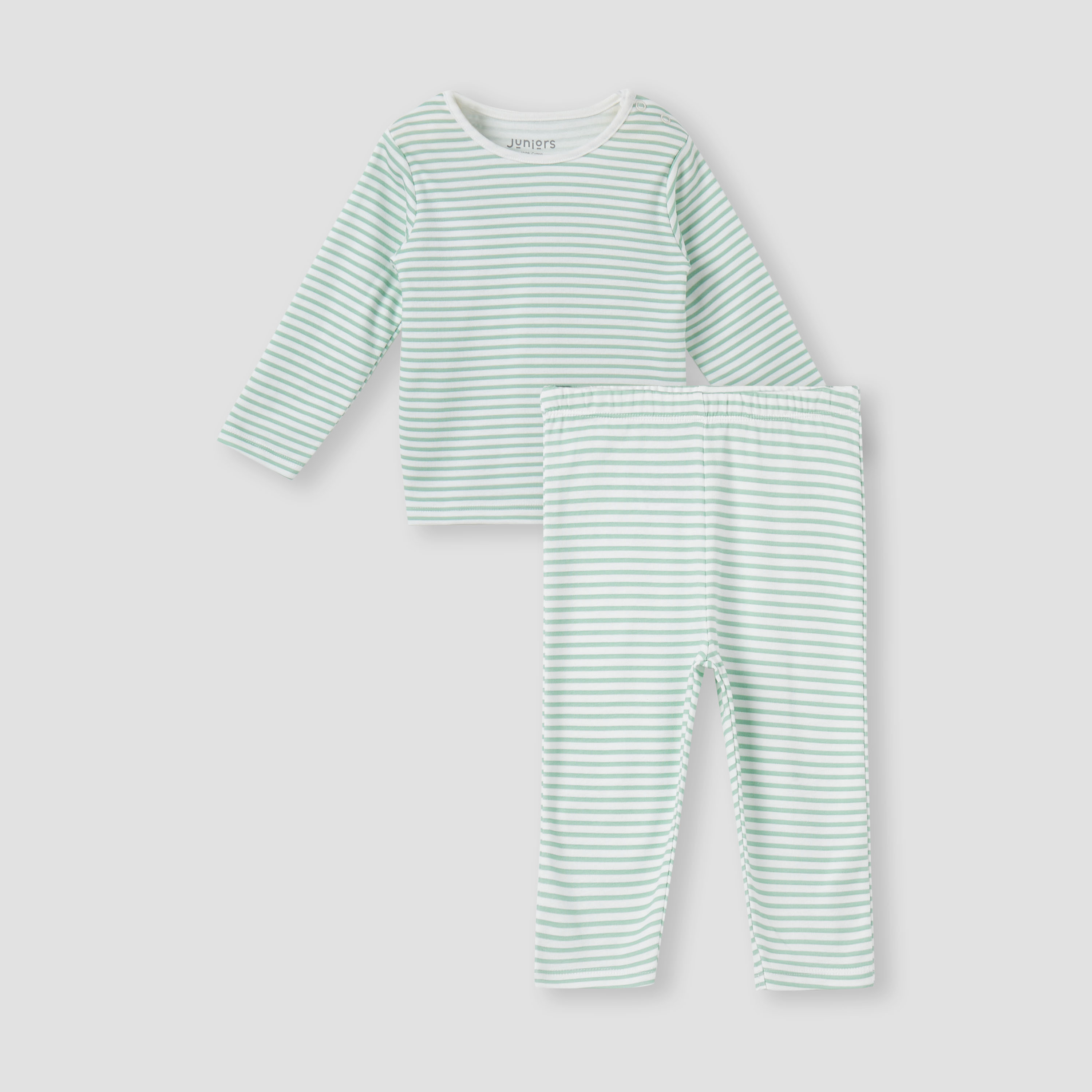 Juniors Striped T-shirt and Pyjama Set-baby-boys-clothing-nightwear-pyjamasets-image-2