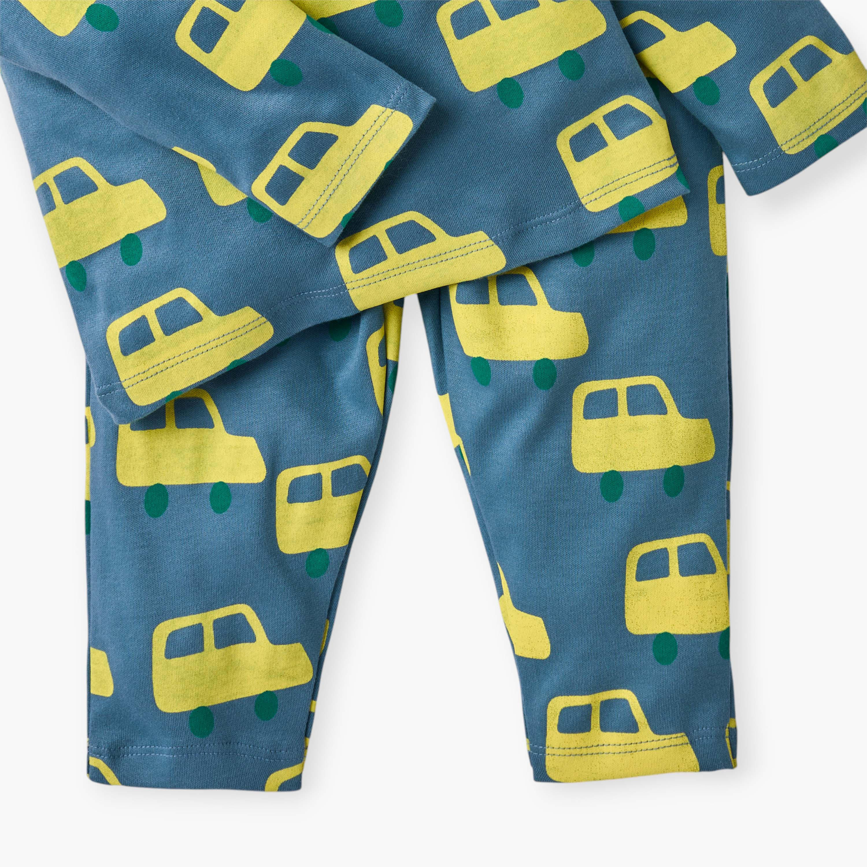 Juniors Car Print T-shirt and Pyjama Set-baby-girls-clothing-nightwear-pyjamasets-image-5
