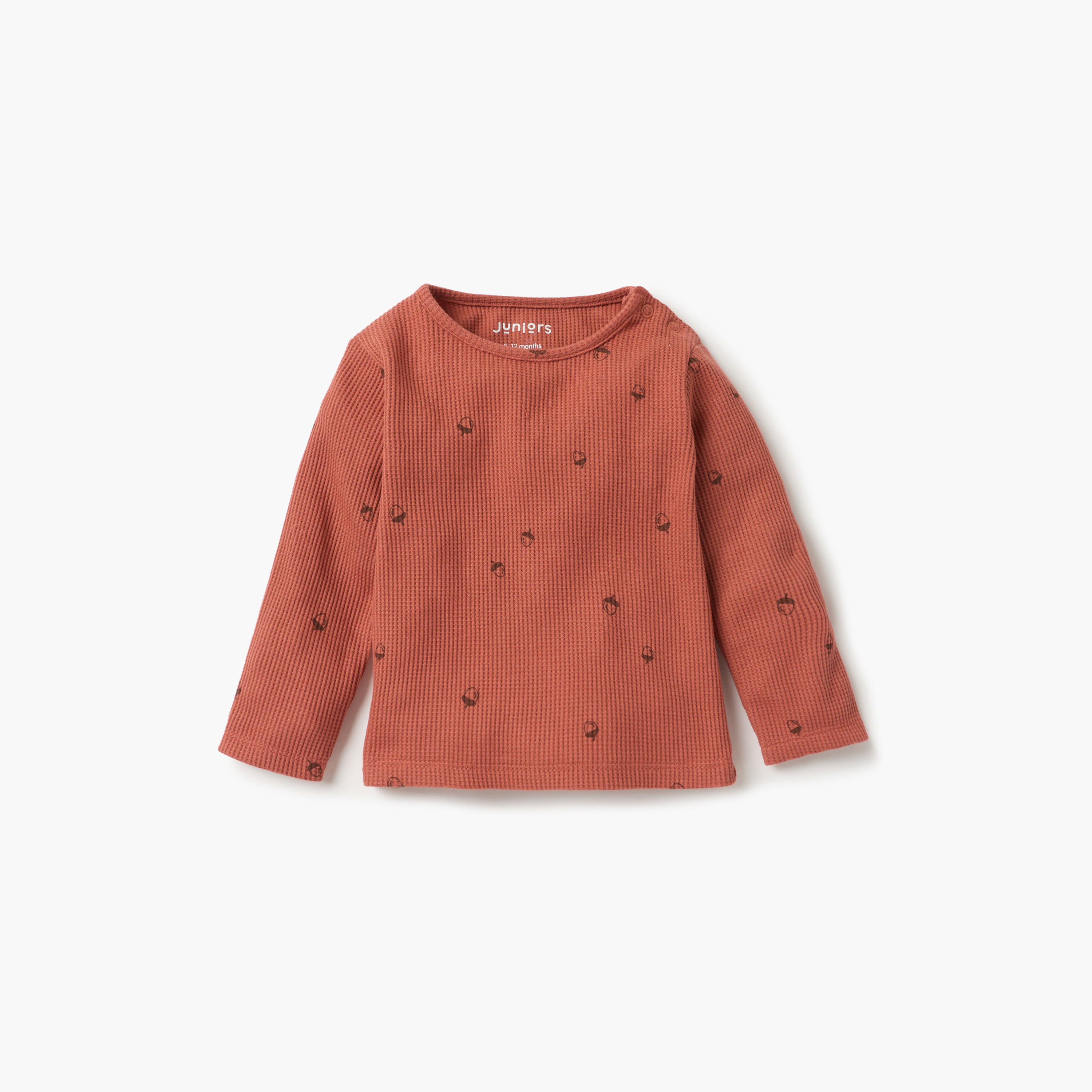Juniors Textured T-shirt and Pyjama Set-baby-girls-clothing-nightwear-pyjamasets-image-2