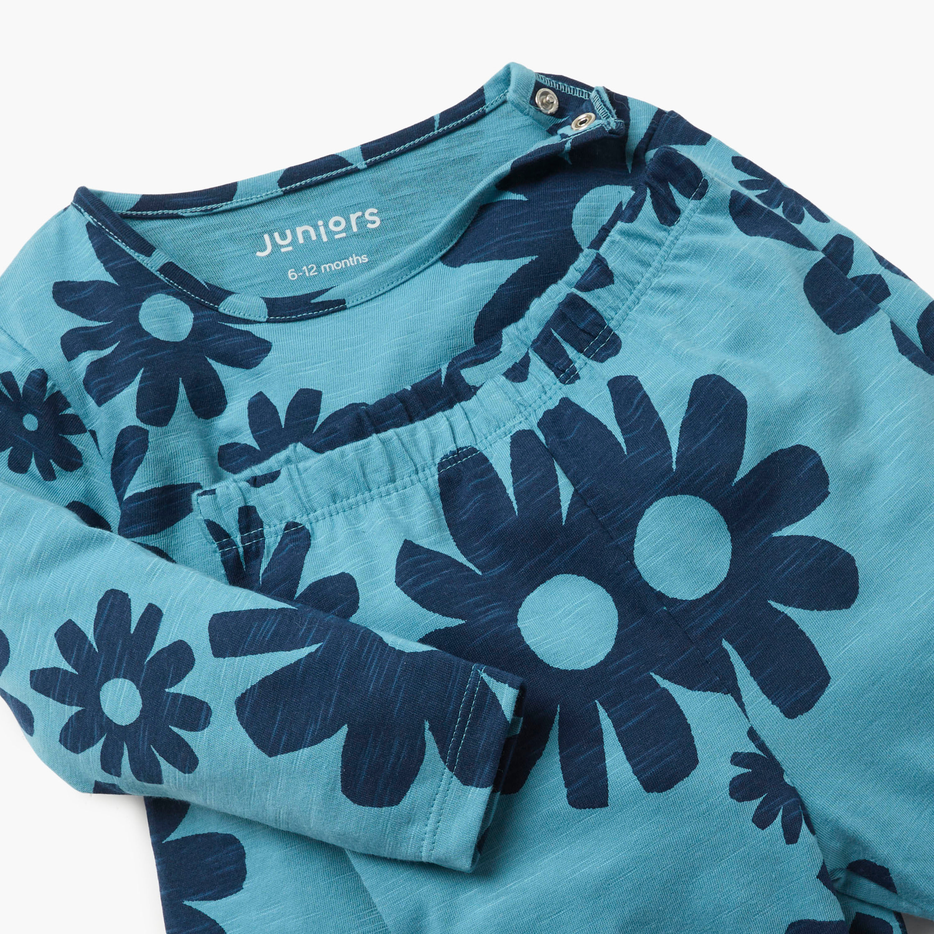 Juniors Floral Print T-shirt and Pyjama Set-baby-girls-clothing-nightwear-pyjamasets-image-5