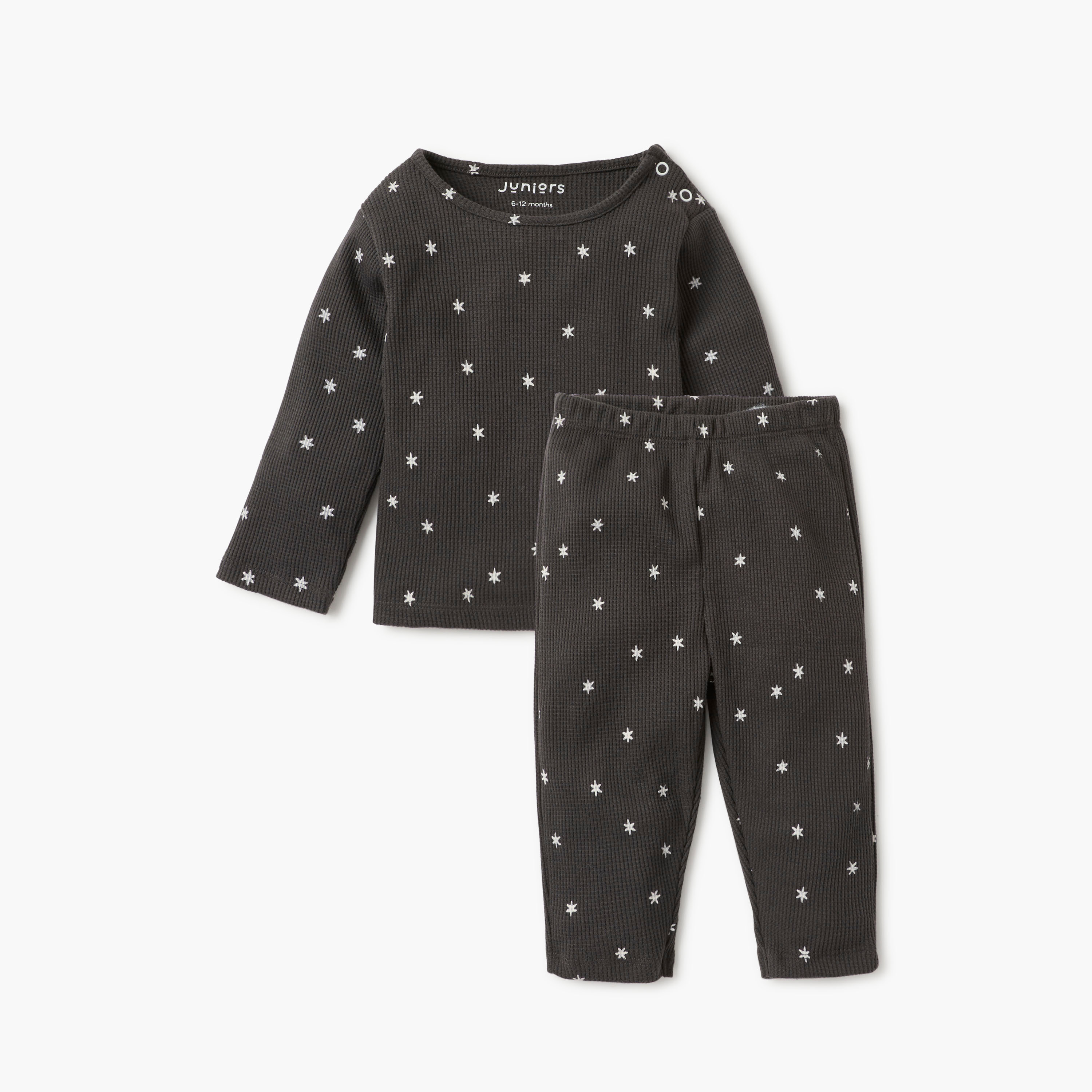 Juniors Star Print T-shirt and Pyjama Set-baby-girls-clothing-nightwear-pyjamasets-image-1