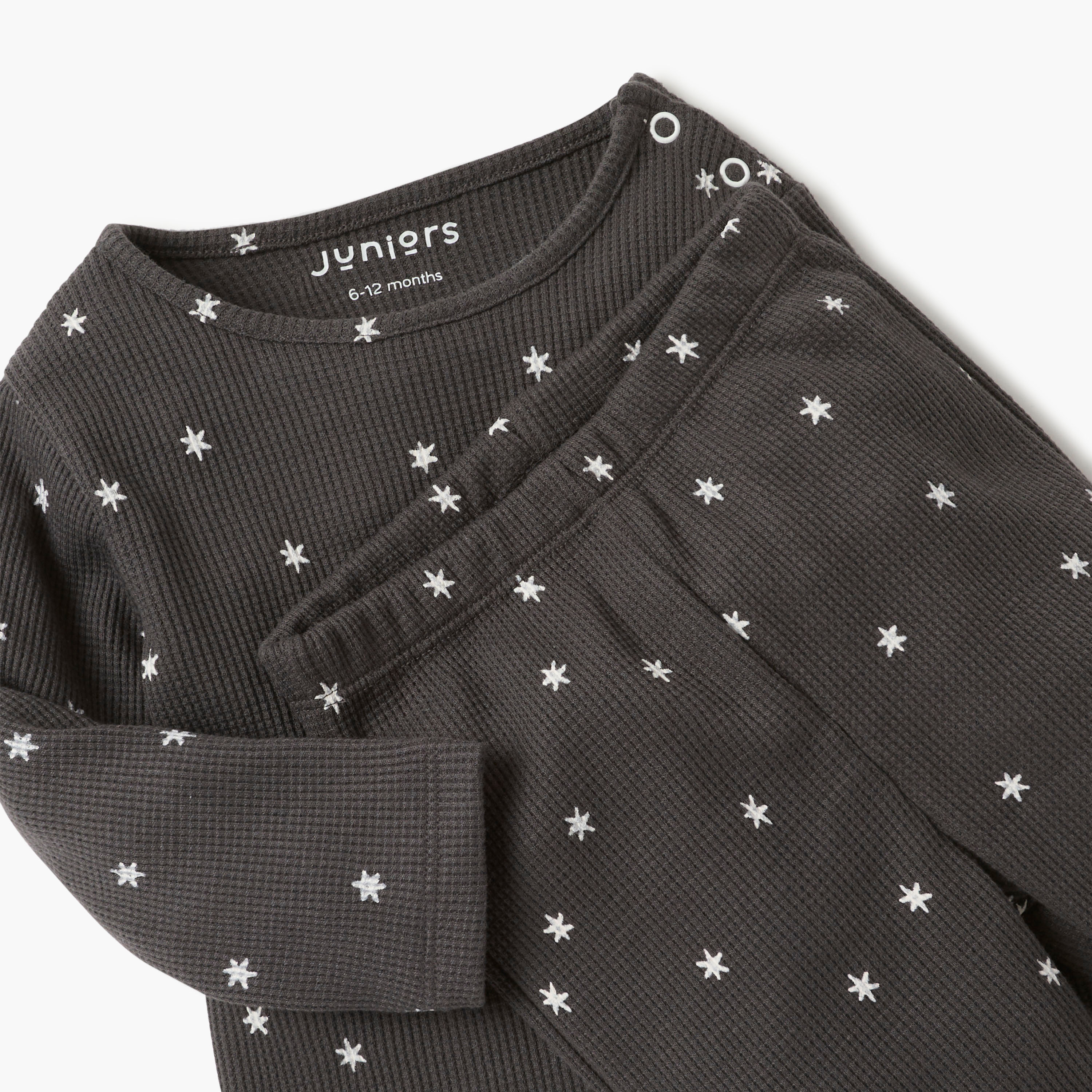 Juniors Star Print T-shirt and Pyjama Set-baby-girls-clothing-nightwear-pyjamasets-image-4