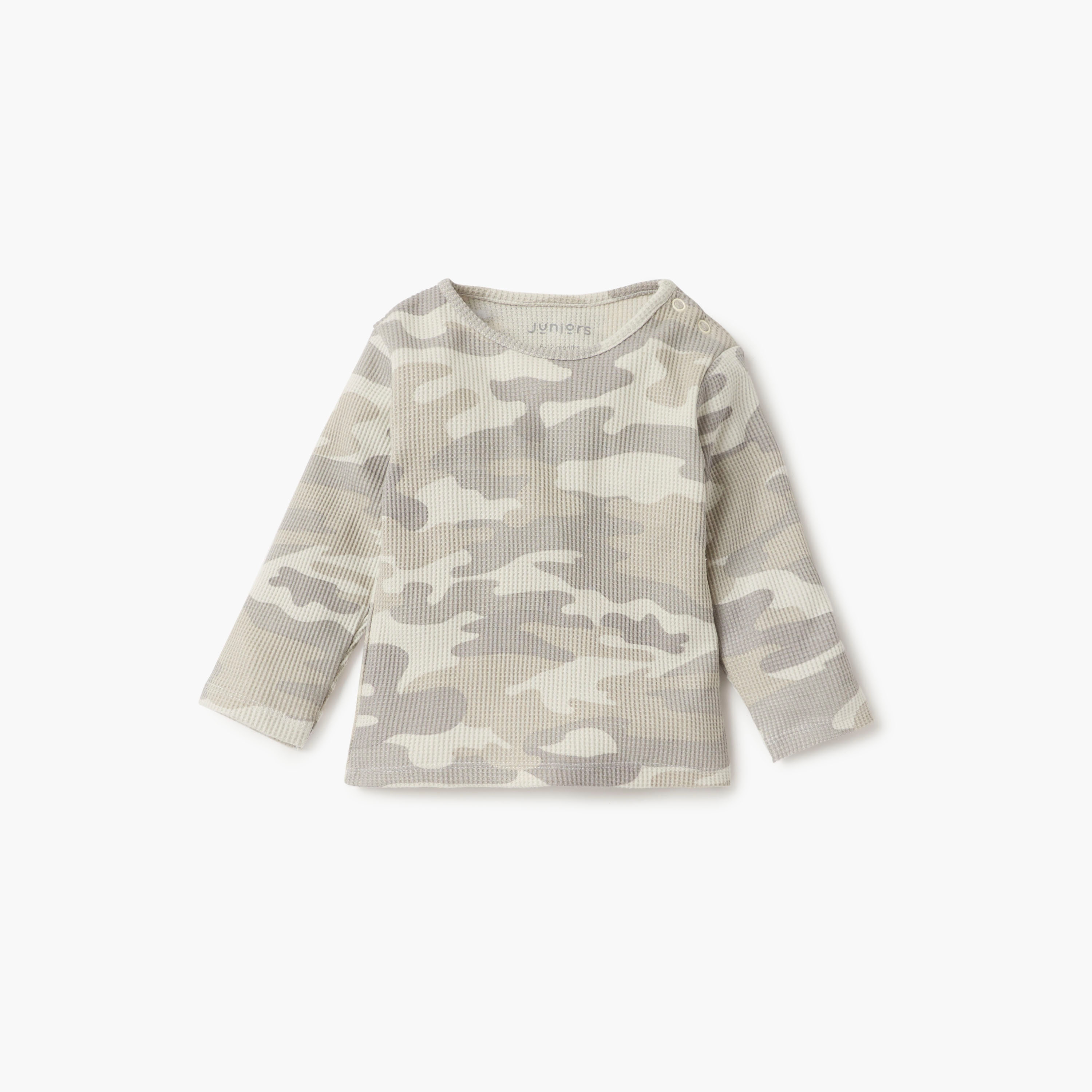 Juniors All-Over Camouflage Print T-shirt and Pyjama Set-baby-girls-clothing-nightwear-pyjamasets-image-2
