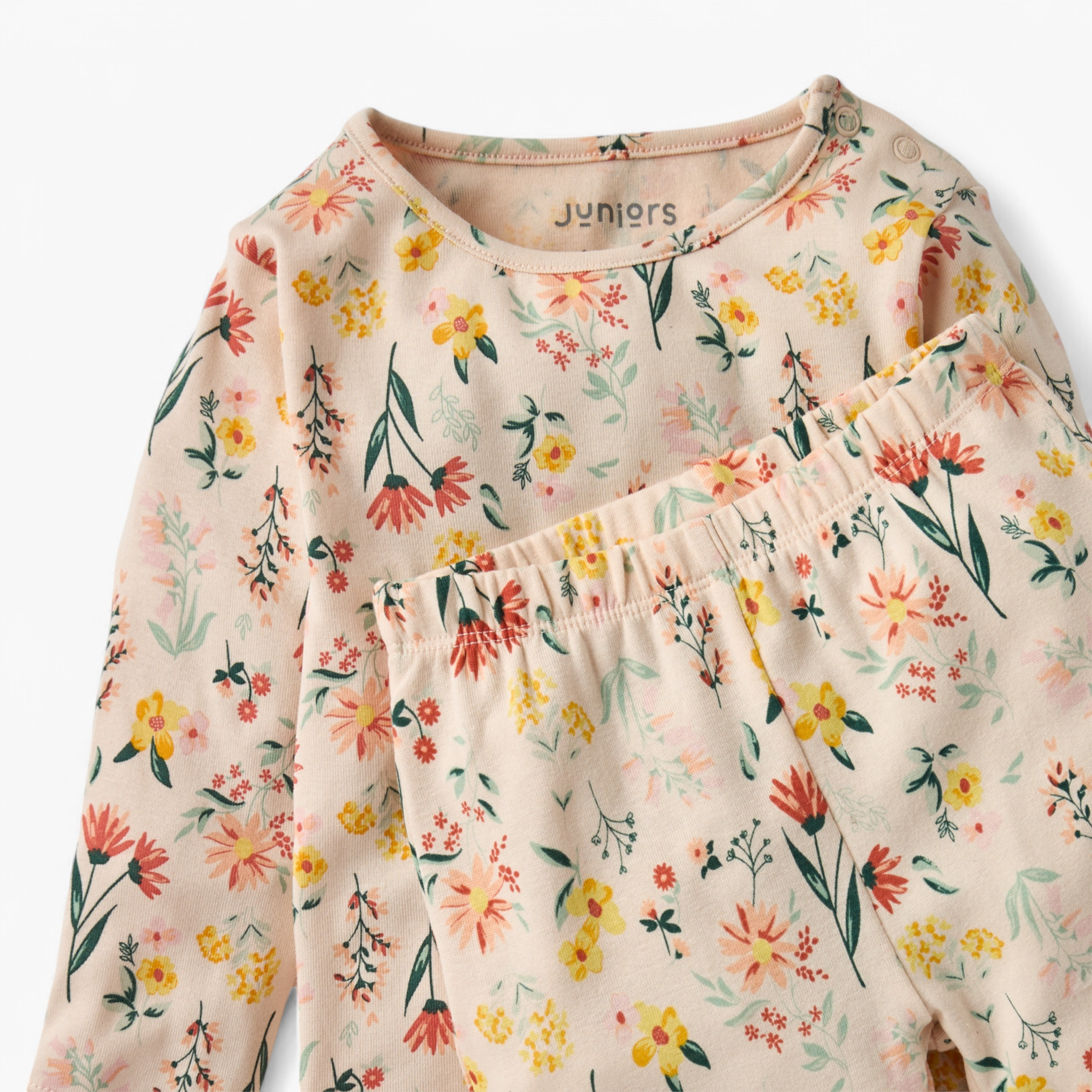 طقم بنطلون بيجاما وتيشيرت بطبعات أزهار من جونيورز-baby-girls-clothing-nightwear-pyjamasets-image-4
