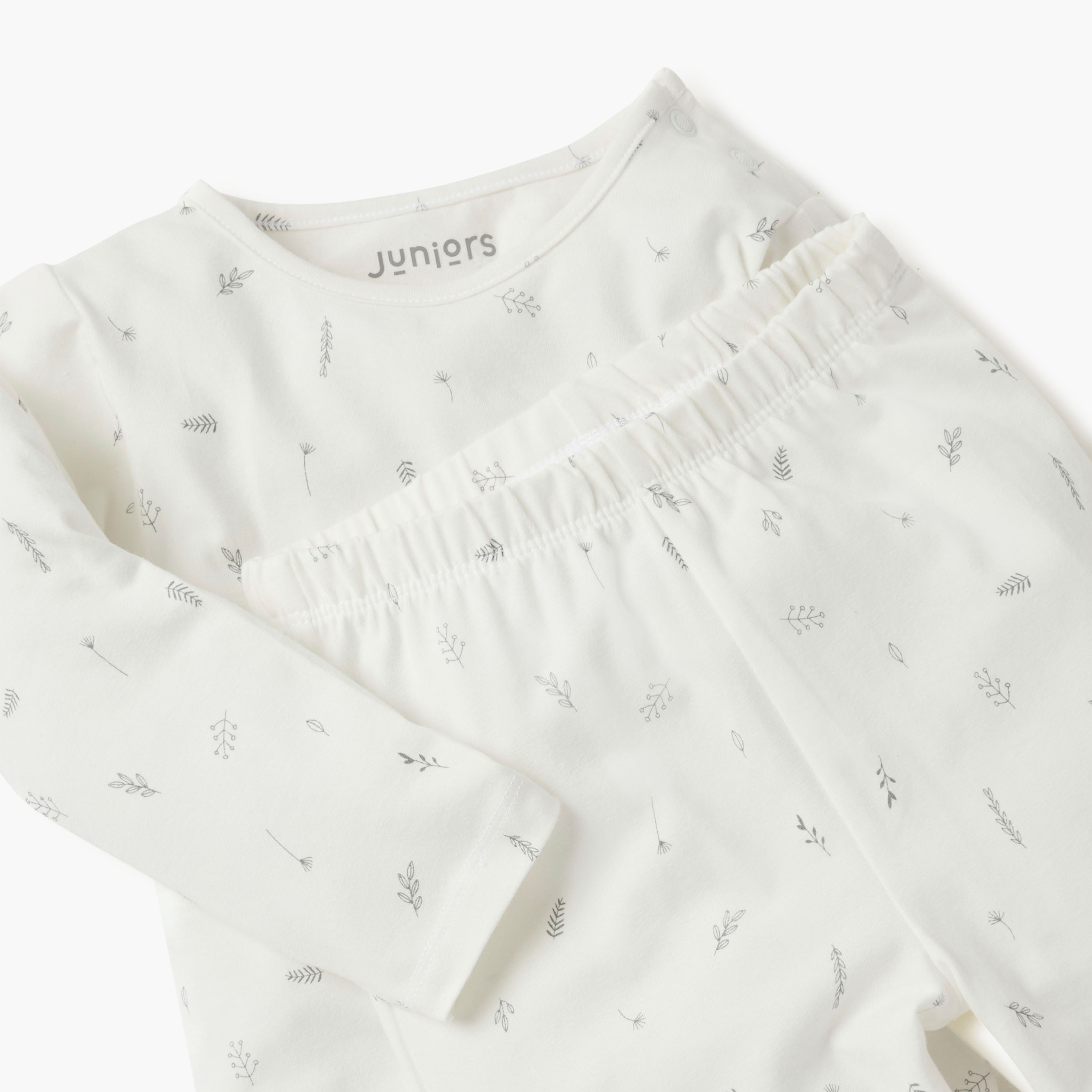 Juniors Printed T-shirt and Pyjama Set-baby-girls-clothing-nightwear-pyjamasets-image-4