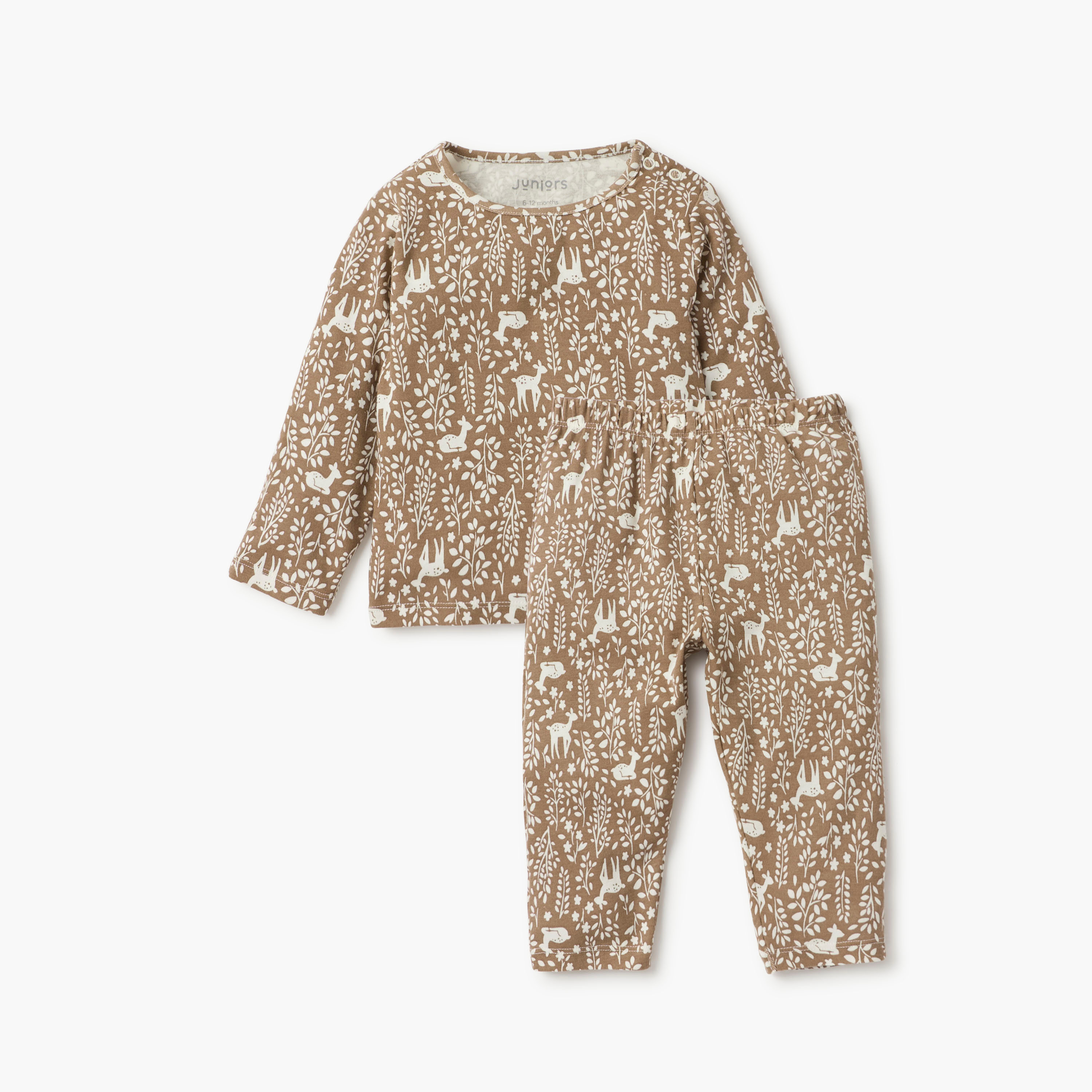 Juniors Pyjama Set with Bear Print - Cotton - Long Sleeves - Collar-baby-boys-clothing-nightwear-pyjamasets-image-2