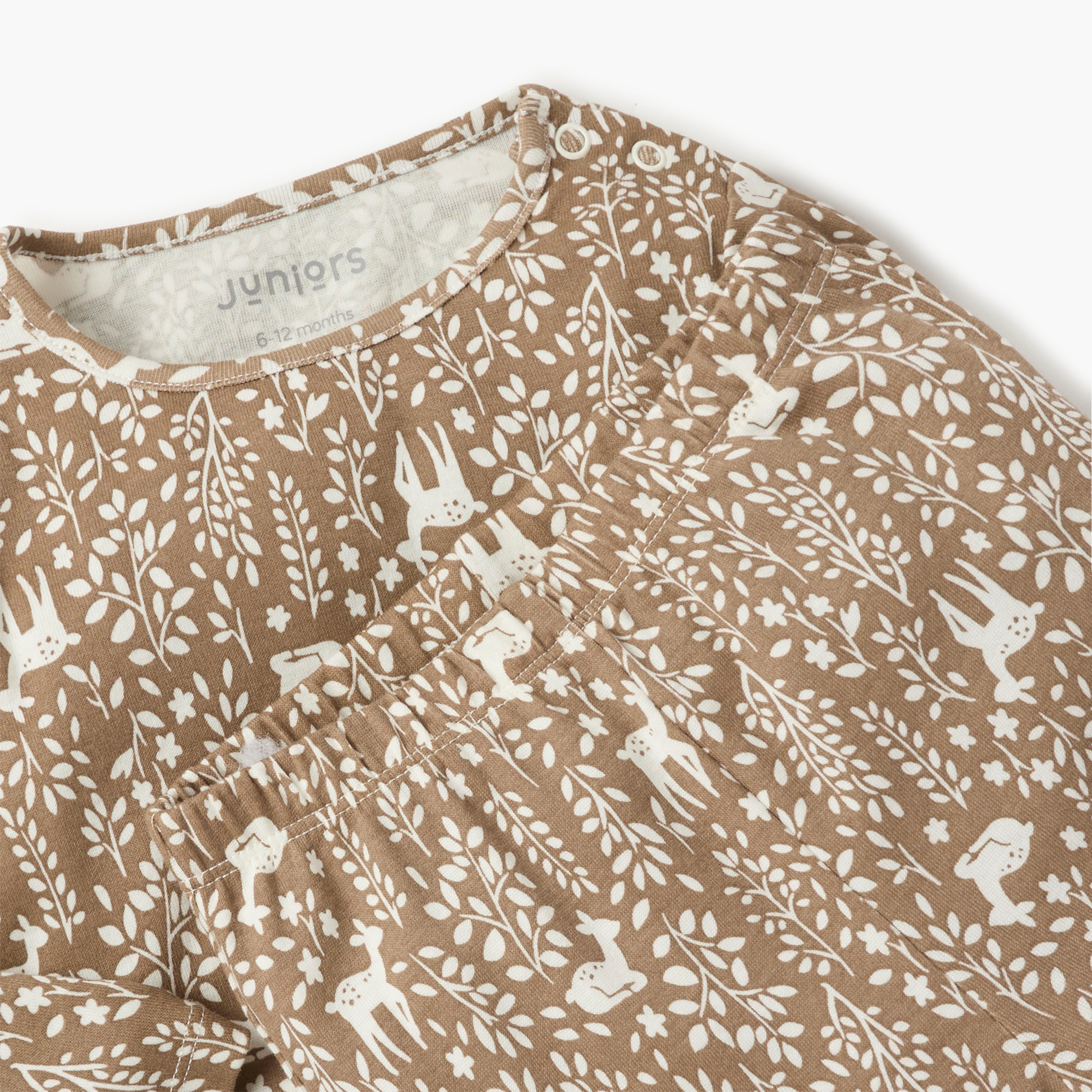 Juniors Pyjama Set with Bear Print - Cotton - Long Sleeves - Collar-baby-boys-clothing-nightwear-pyjamasets-image-5