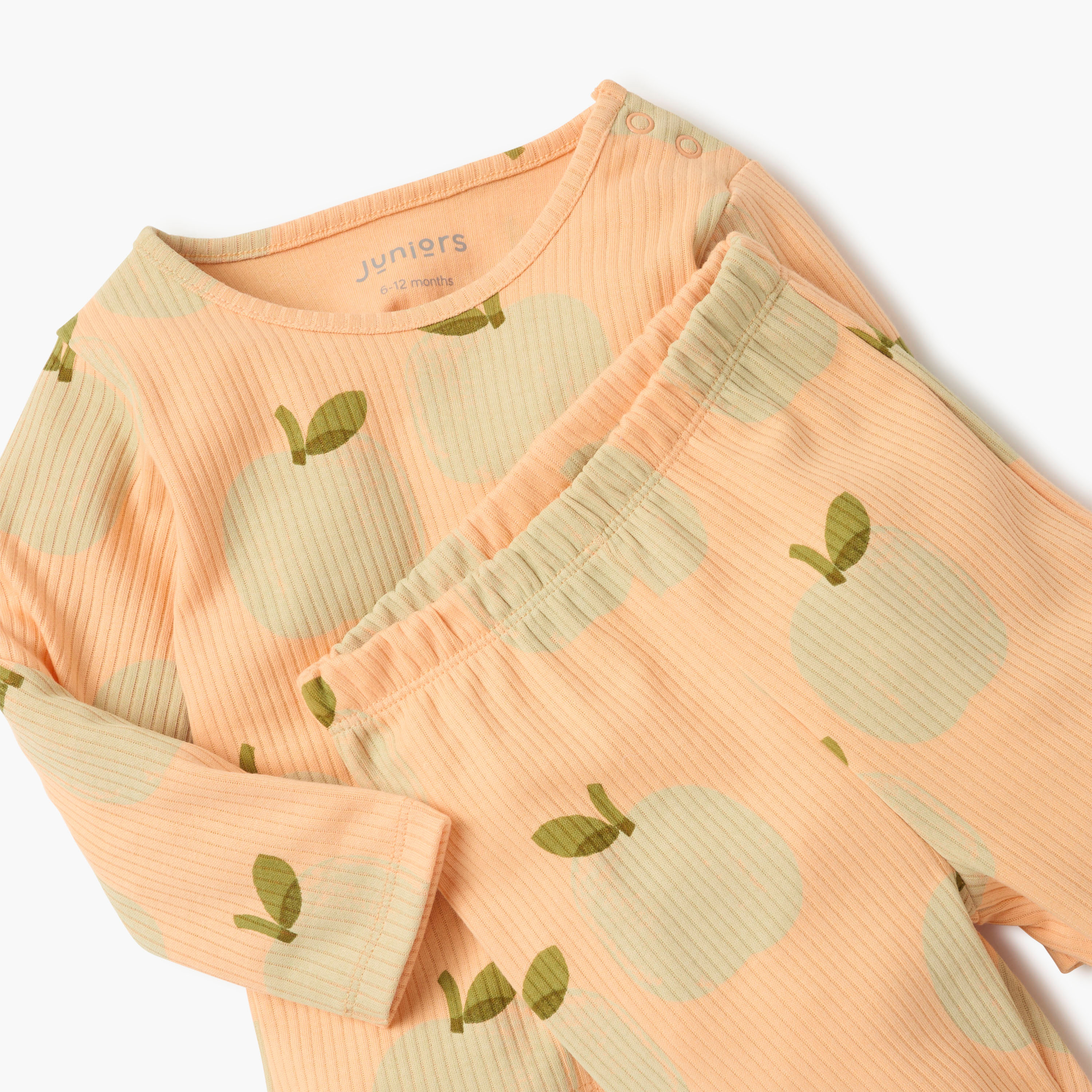 Juniors Printed T-shirt and Pyjama Set-baby-girls-clothing-nightwear-pyjamasets-image-4