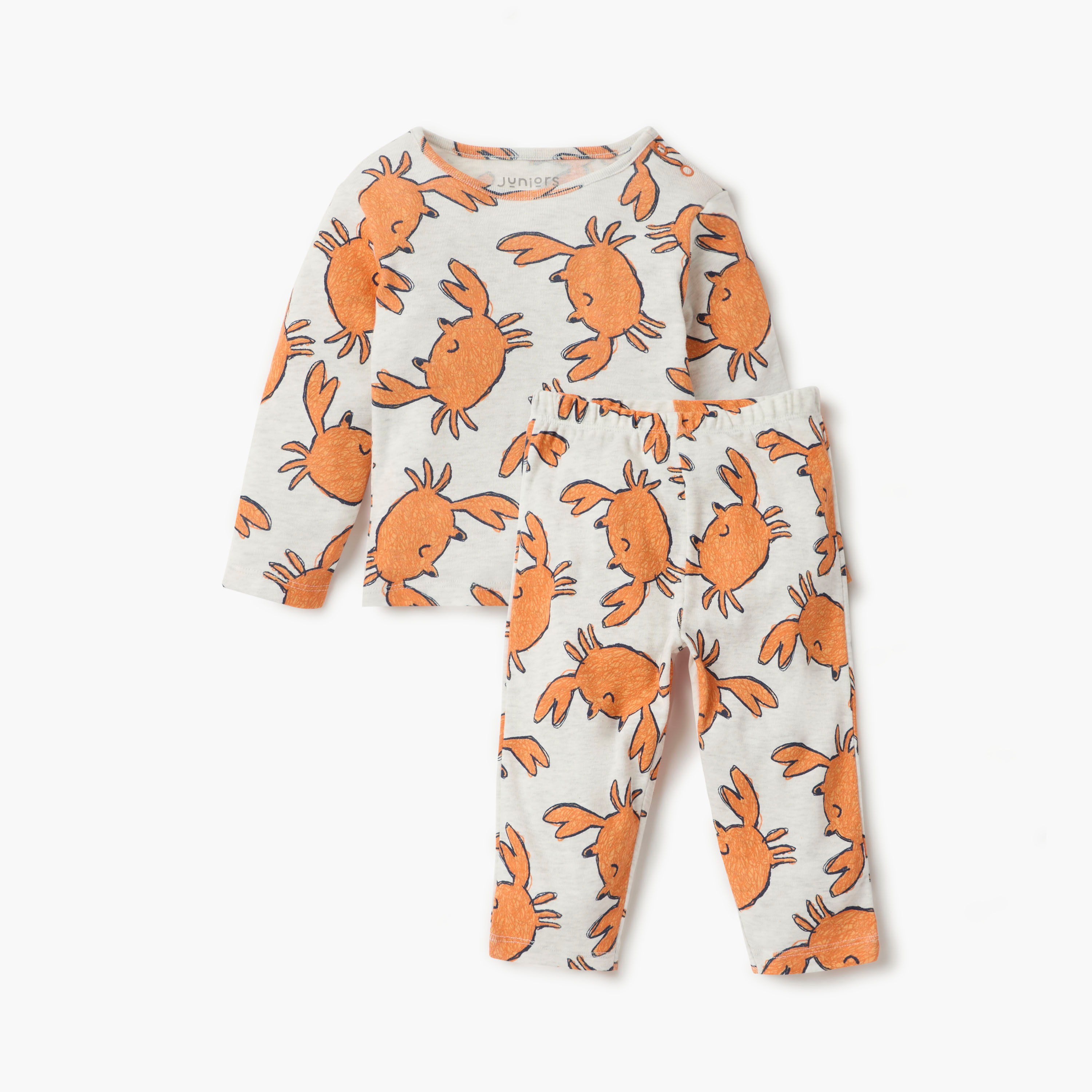 Juniors Printed T-shirt and Pyjama Set-baby-boys-clothing-nightwear-pyjamasets-image-1