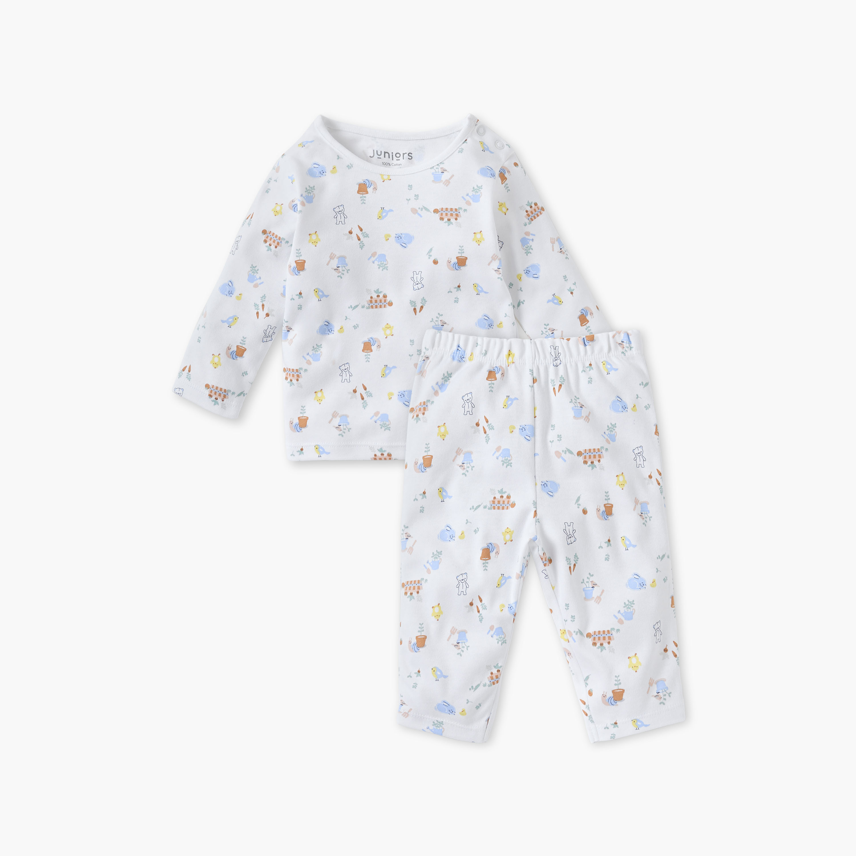 Juniors All-Over Print T-shirt and Pyjama Set-baby-boys-clothing-nightwear-pyjamasets-image-2