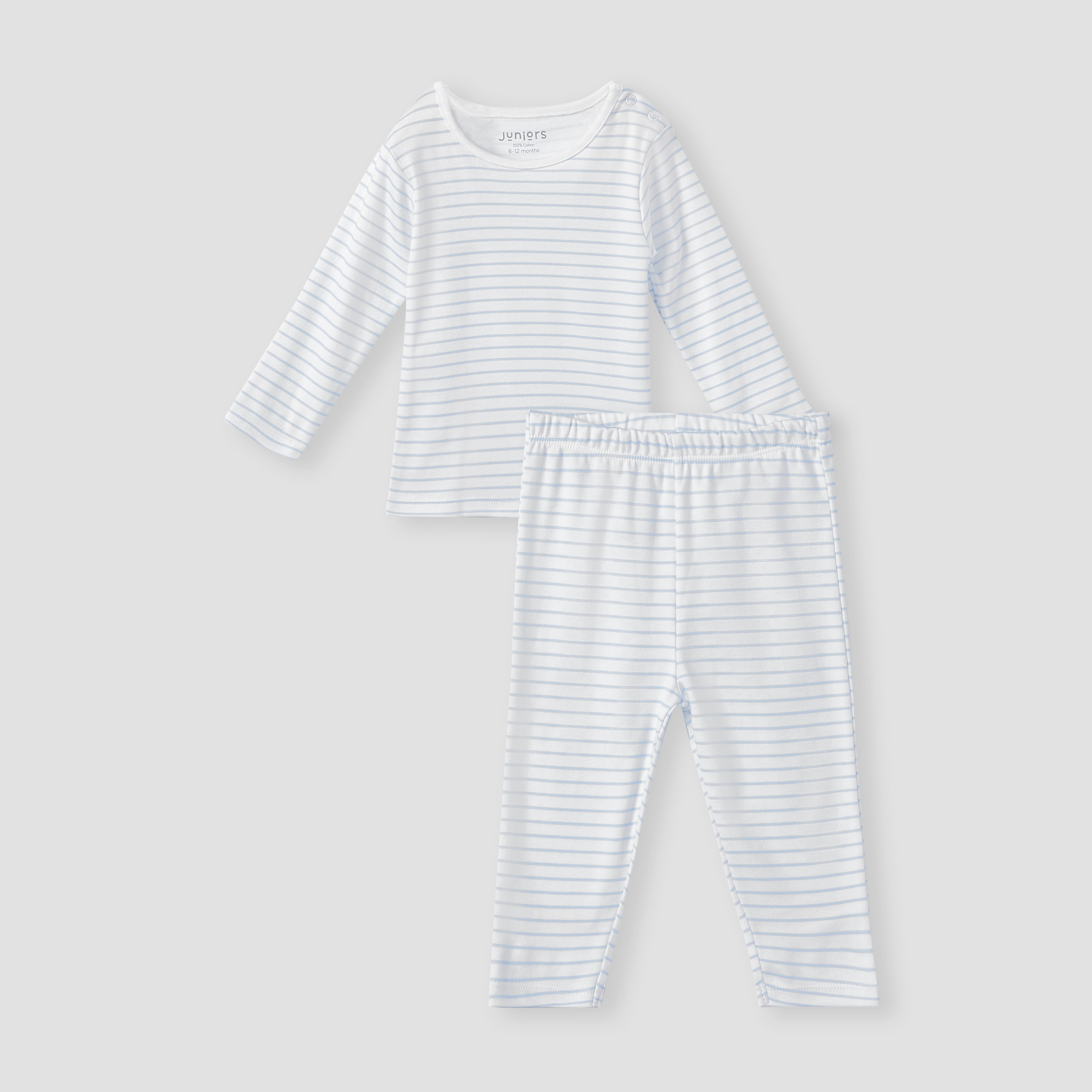 طقم بيجاما مع تيشيرت مخطط من جونيورز-baby-boys-clothing-nightwear-pyjamasets-image-2