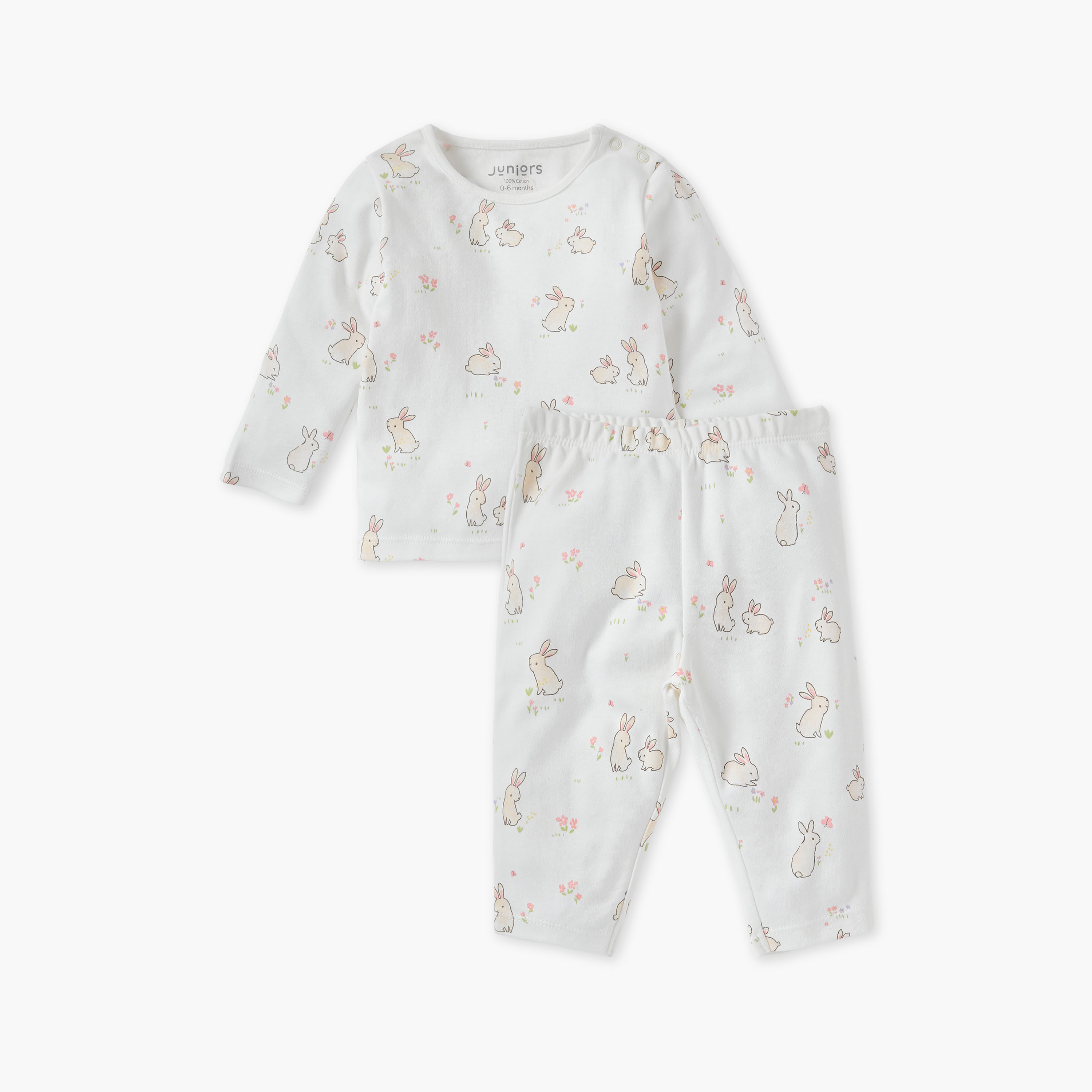 Juniors Pyjama Set with Safari Print - Cotton - Long Sleeves - Henley Neck-baby-boys-clothing-nightwear-pyjamasets-image-2