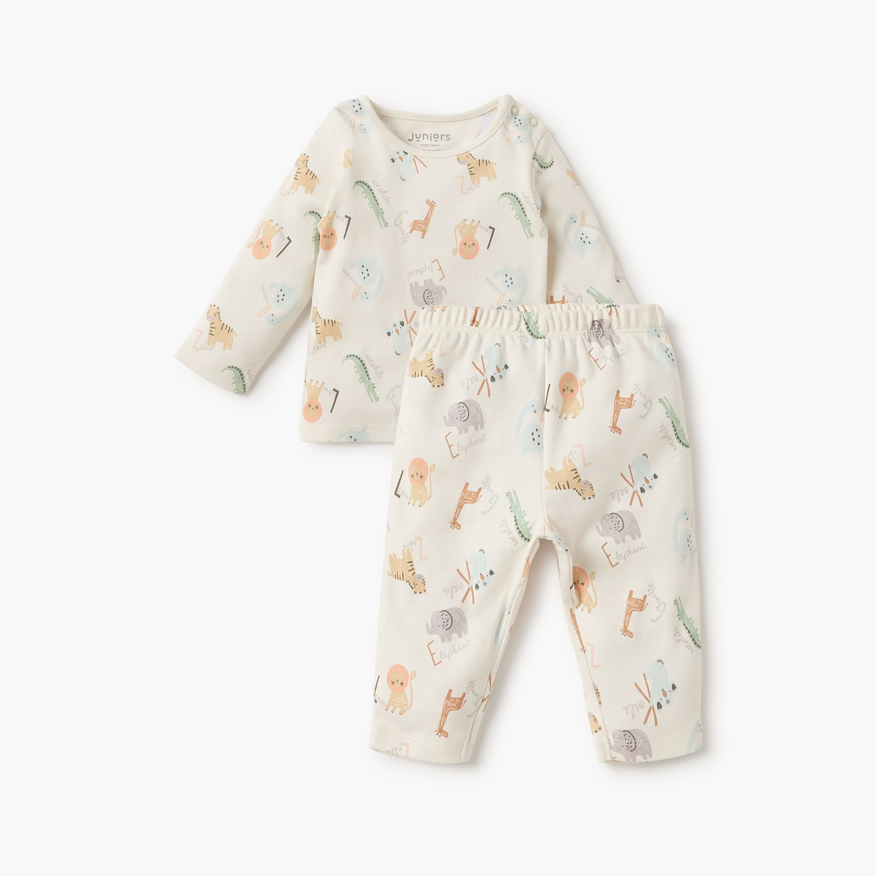 Juniors Printed T-shirt and Pyjama Set-baby-boys-clothing-nightwear-pyjamasets-image-1
