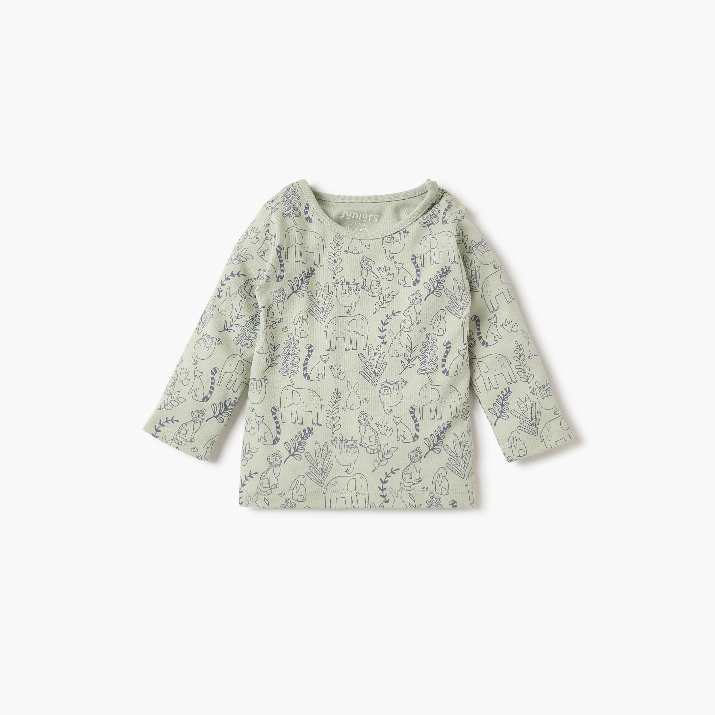 Juniors Animal Print T-shirt and Pyjama Set-baby-boys-clothing-nightwear-pyjamasets-image-2