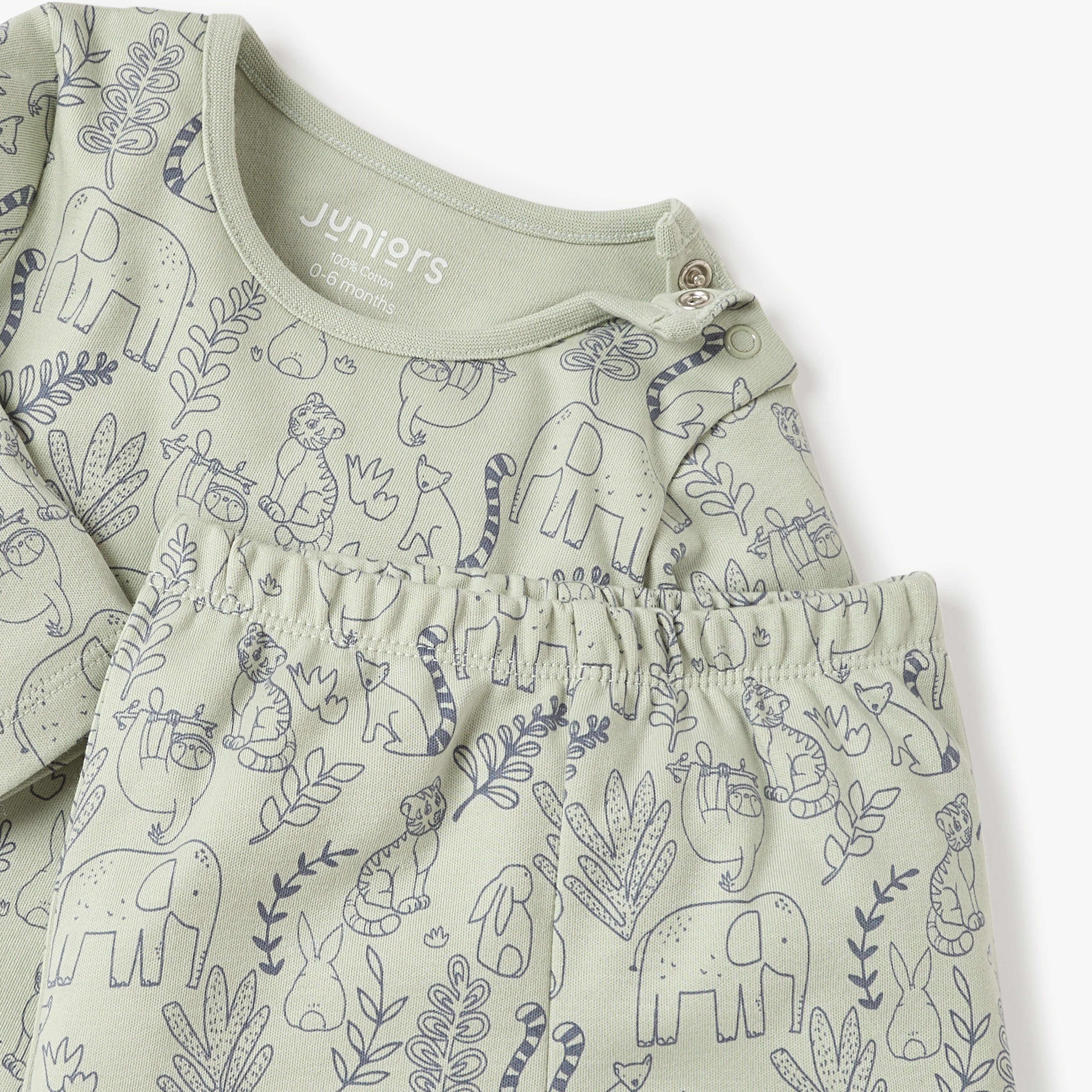 Juniors Animal Print T-shirt and Pyjama Set-baby-boys-clothing-nightwear-pyjamasets-image-4