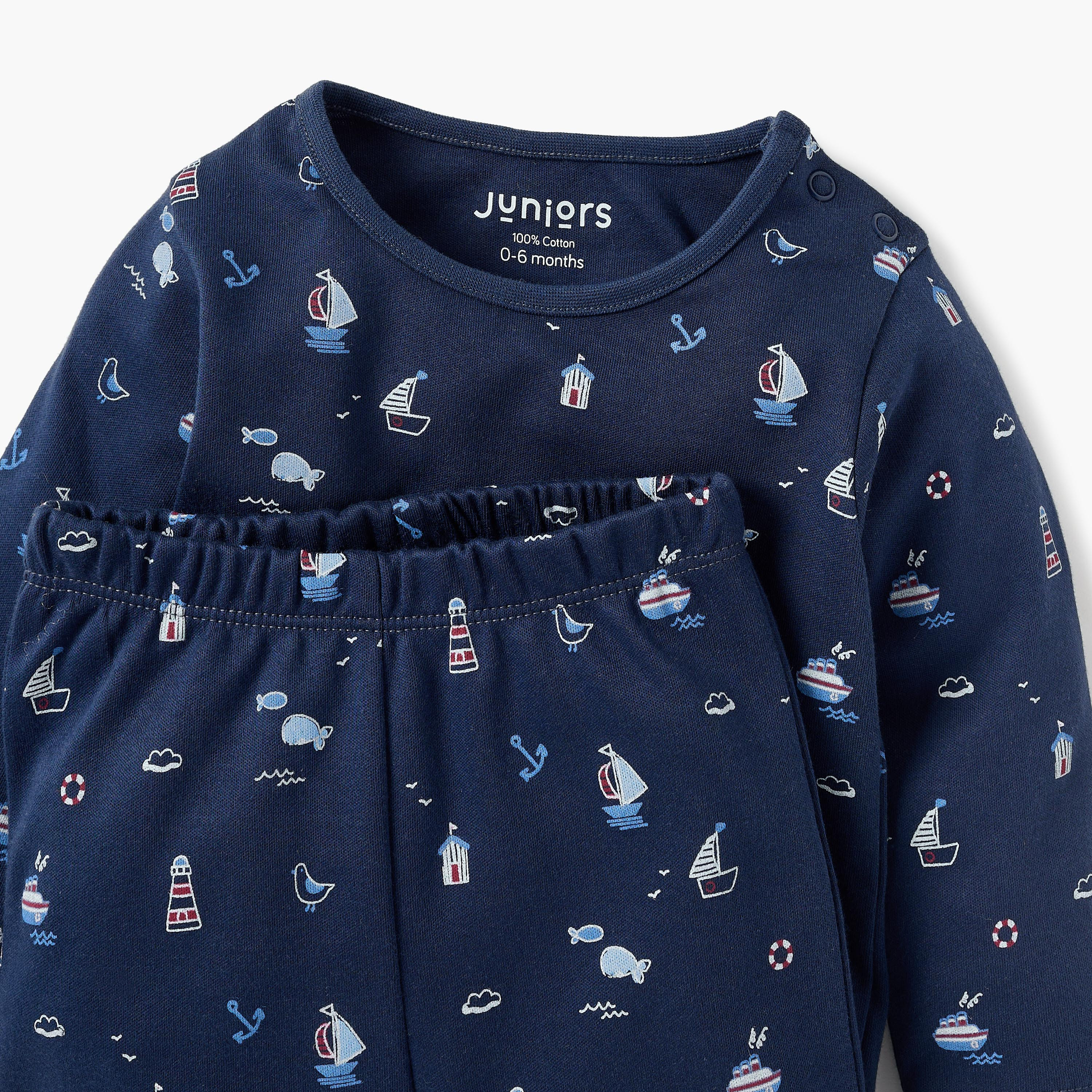 طقم تيشيرت وبنطلون بيجاما بطبعات من جونيورز-baby-boys-clothing-nightwear-pyjamasets-image-4