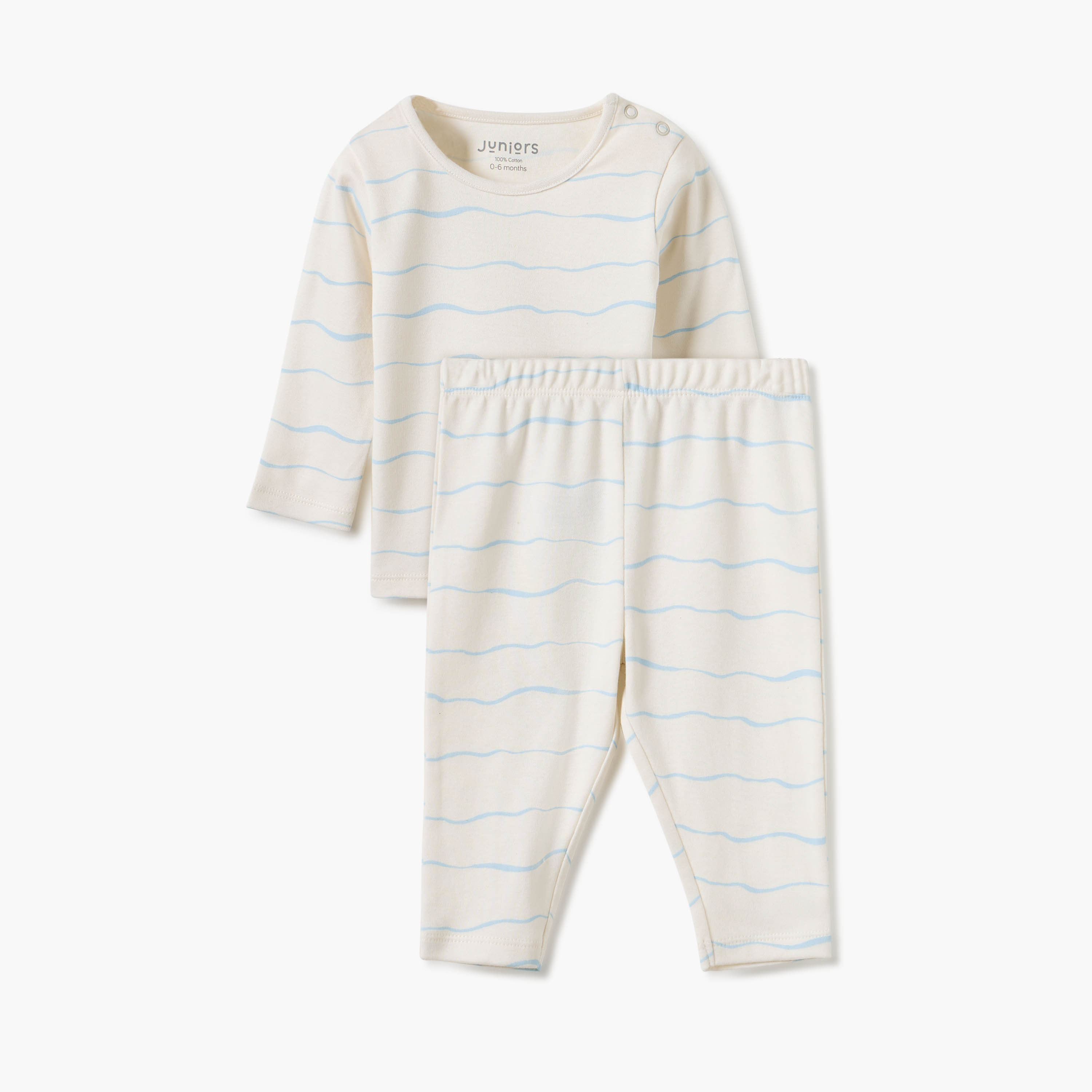 Juniors Striped T-shirt and Pyjama Set-baby-boys-clothing-nightwear-pyjamasets-image-2