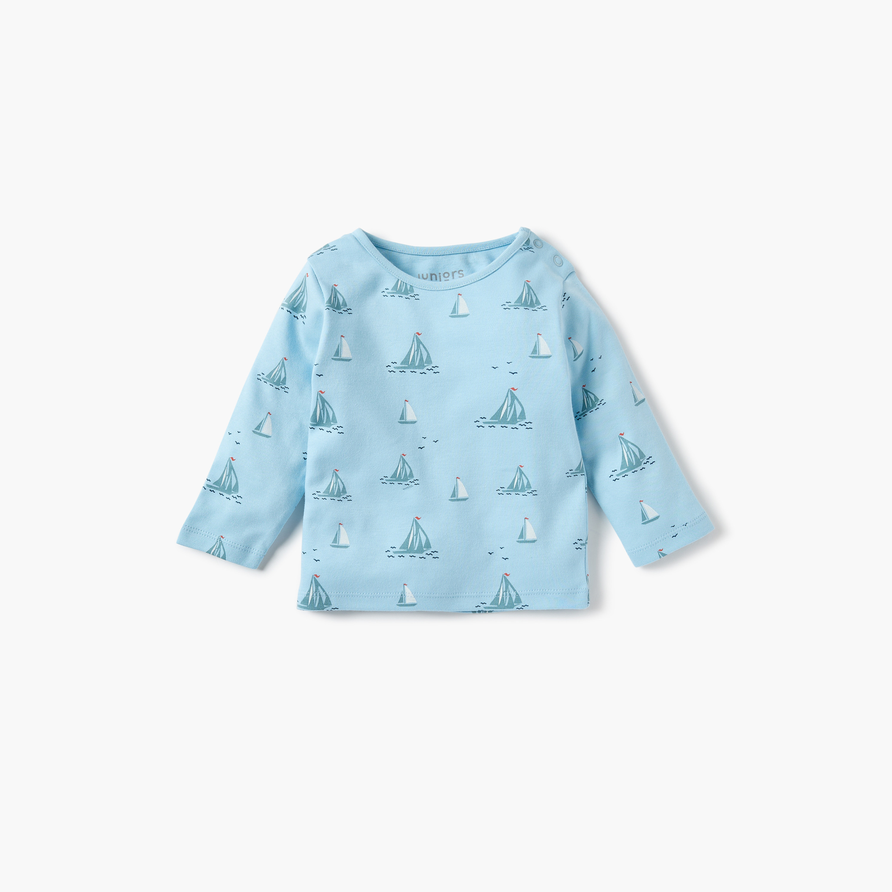 Juniors Nautical Print T-shirt and Pyjama Set-baby-boys-clothing-nightwear-pyjamasets-image-2
