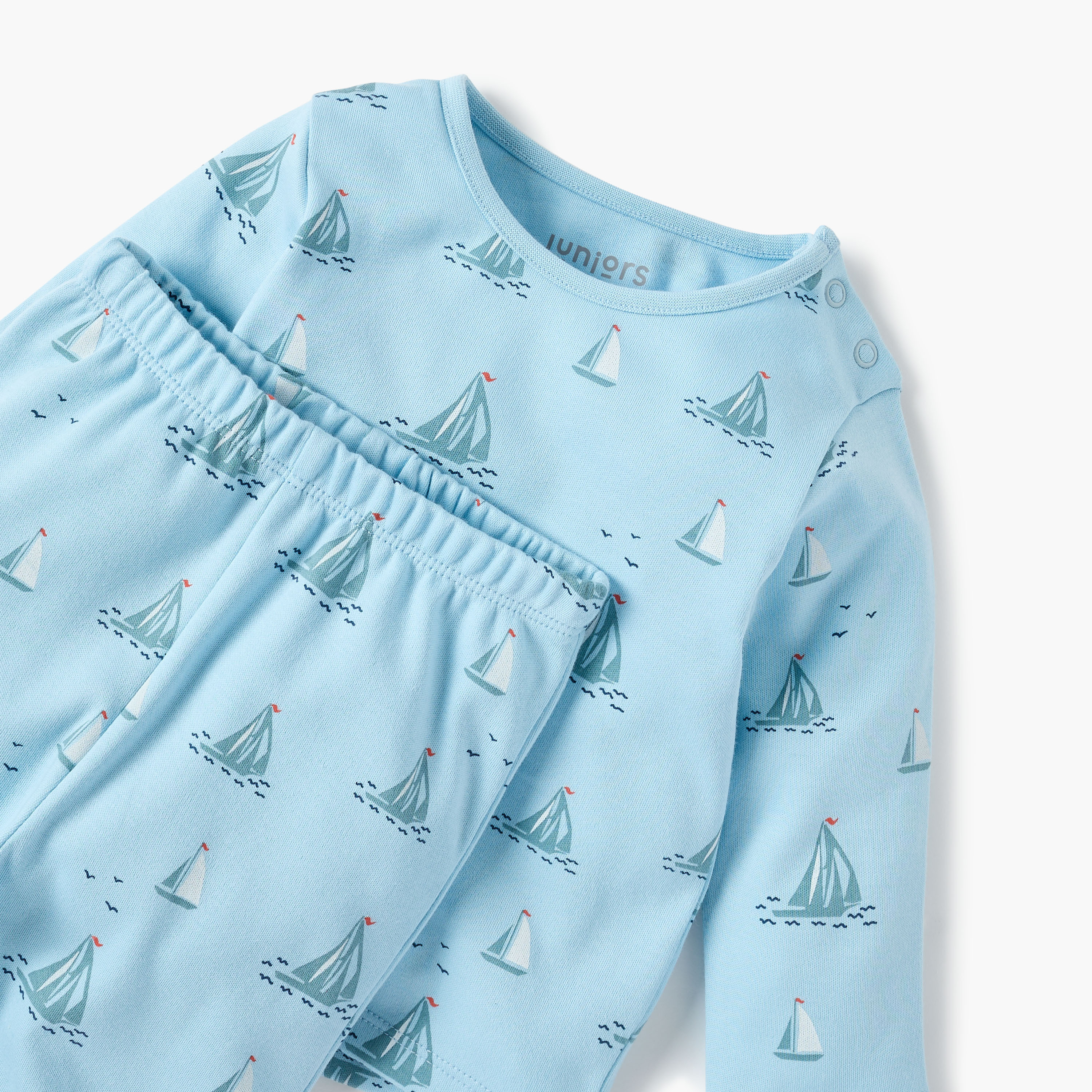 Juniors Nautical Print T-shirt and Pyjama Set-baby-boys-clothing-nightwear-pyjamasets-image-4