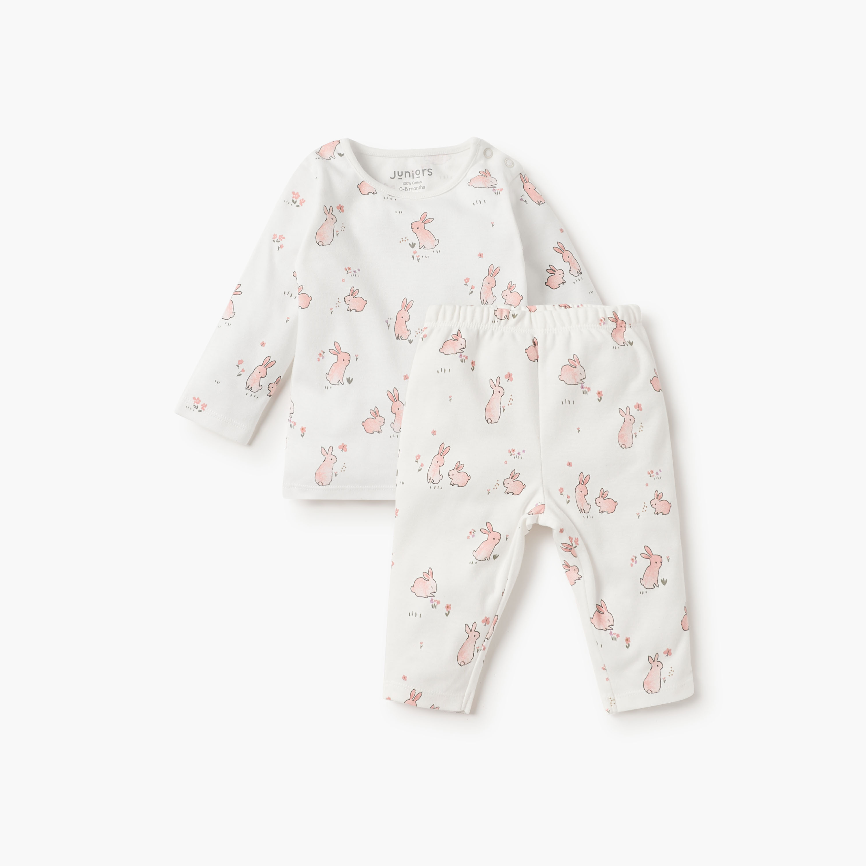 Juniors All-Over Animal Print T-shirt and Pyjama Set-baby-boys-clothing-nightwear-pyjamasets-image-2