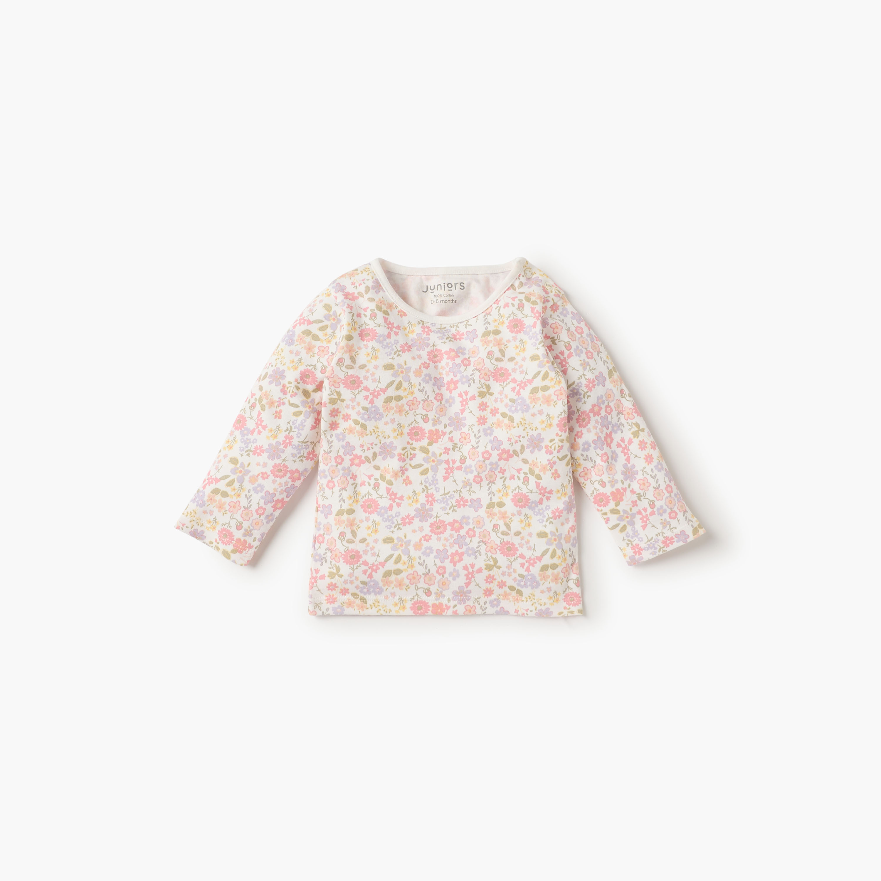 Juniors Floral Print T-shirt and Pyjama Set-baby-girls-clothing-nightwear-pyjamasets-image-2