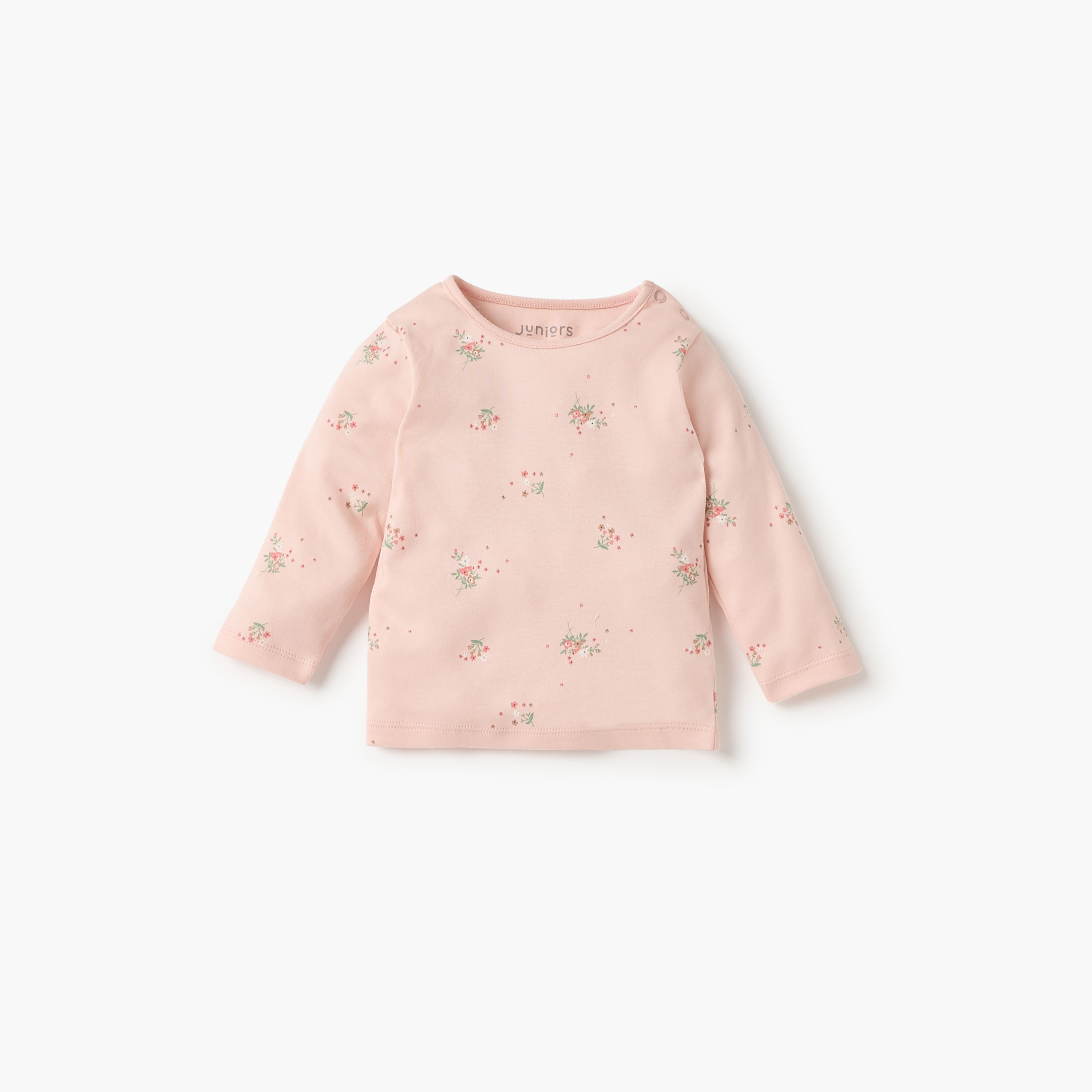 Juniors Floral Print T-shirt and Pyjama Set-baby-boys-clothing-nightwear-pyjamasets-image-2