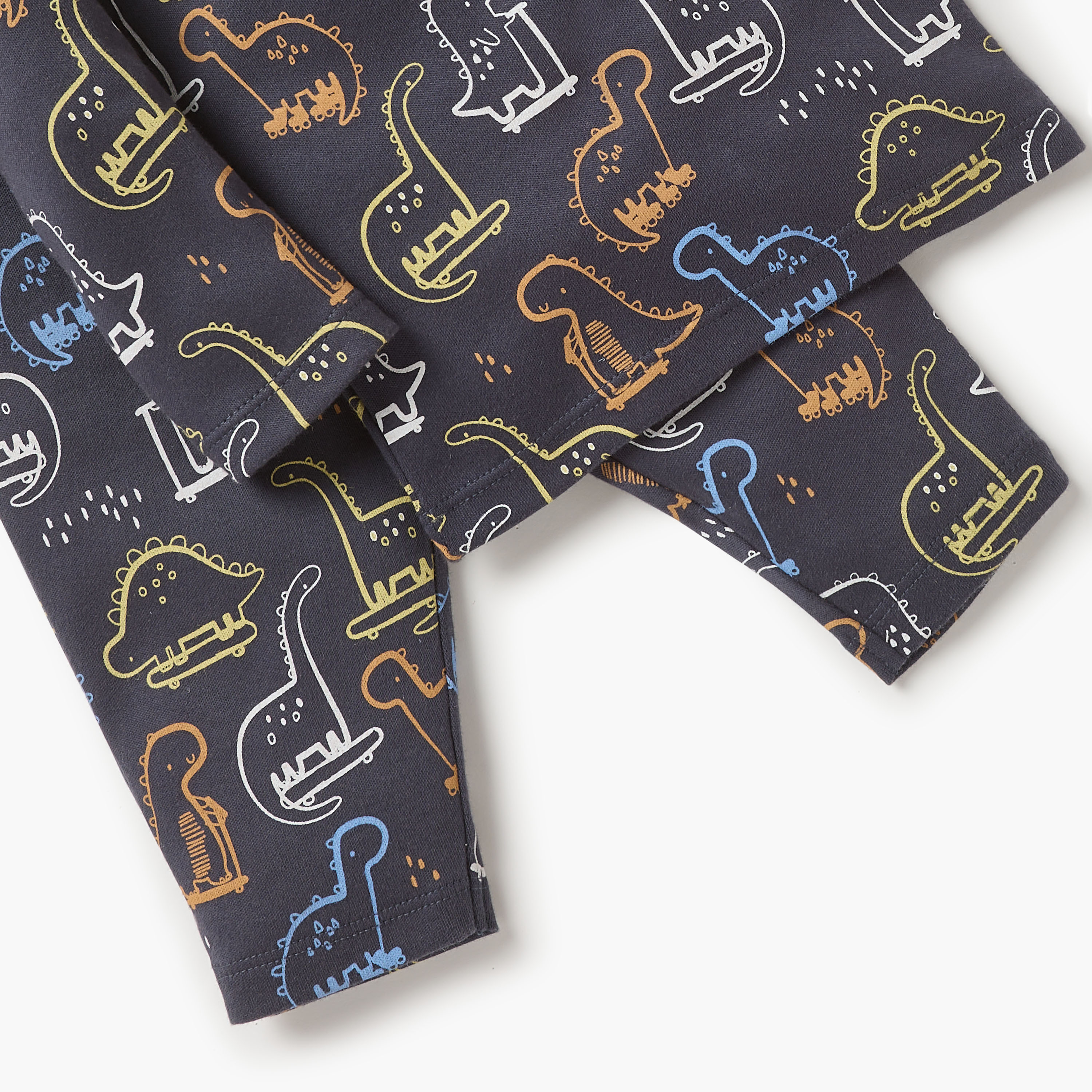 Juniors Dinosaur Print T-shirt and Pyjama Set-baby-boys-clothing-nightwear-pyjamasets-image-5