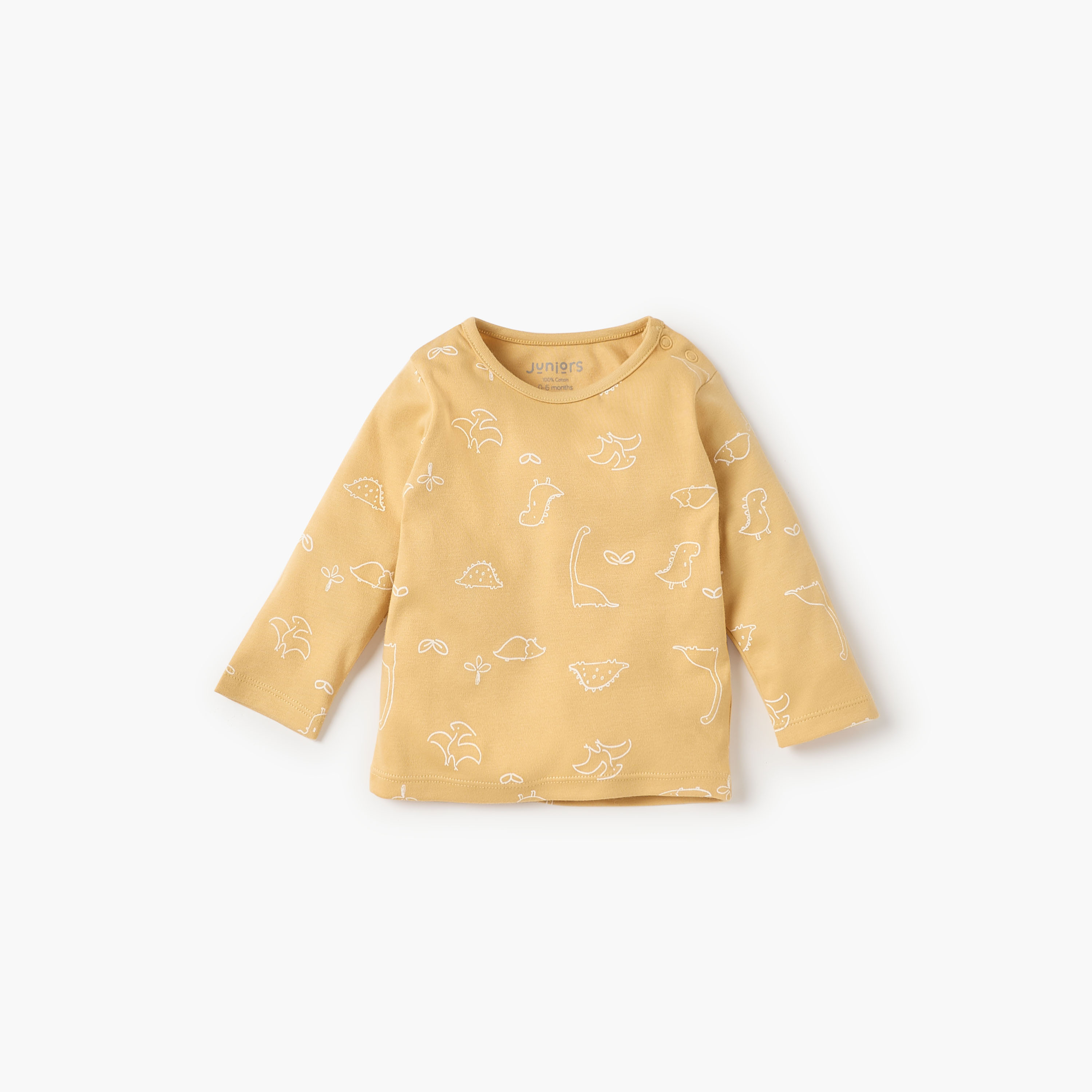 Juniors Dinosaur Print T-shirt and Pyjama Set-baby-boys-clothing-nightwear-pyjamasets-image-2