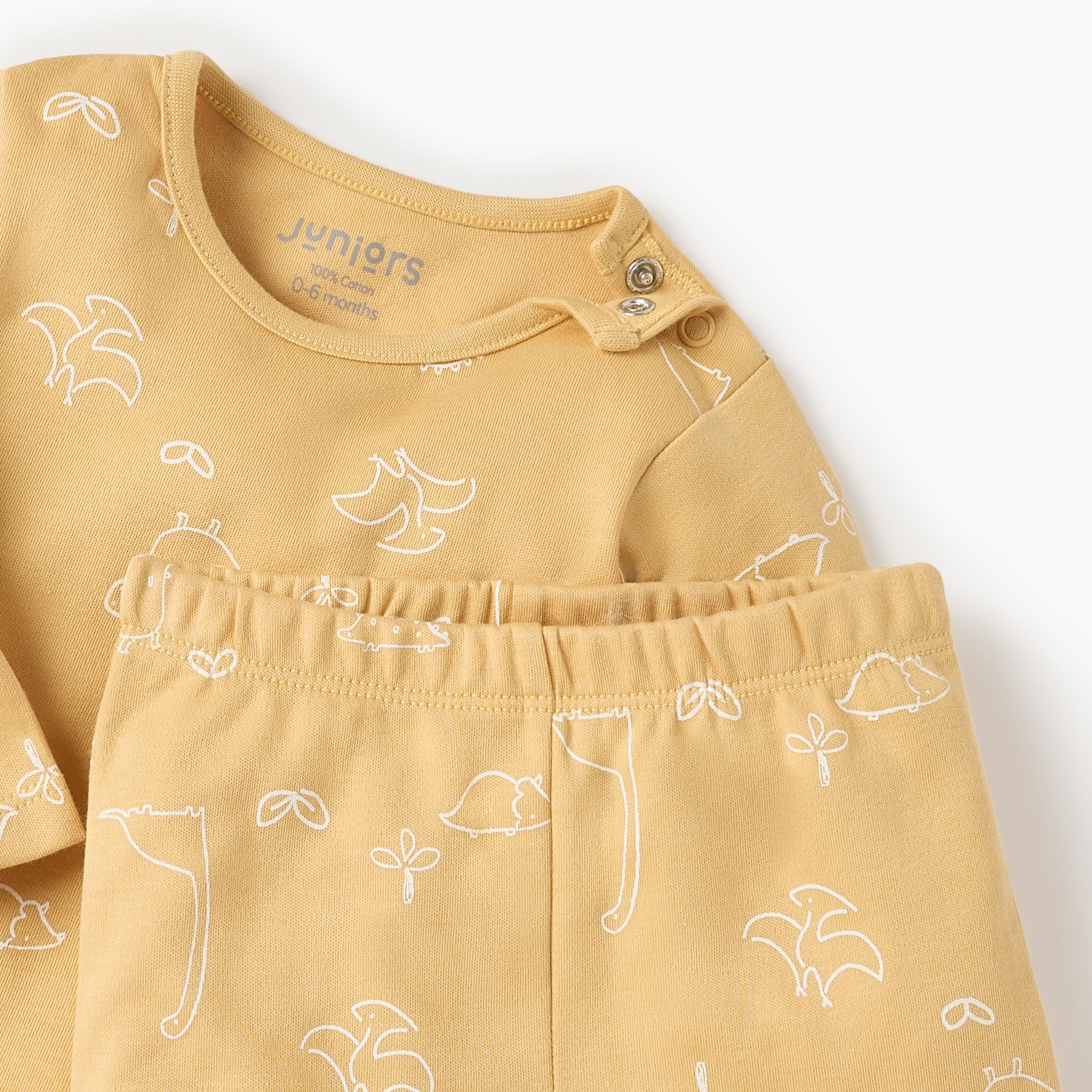 Juniors Dinosaur Print T-shirt and Pyjama Set-baby-boys-clothing-nightwear-pyjamasets-image-4