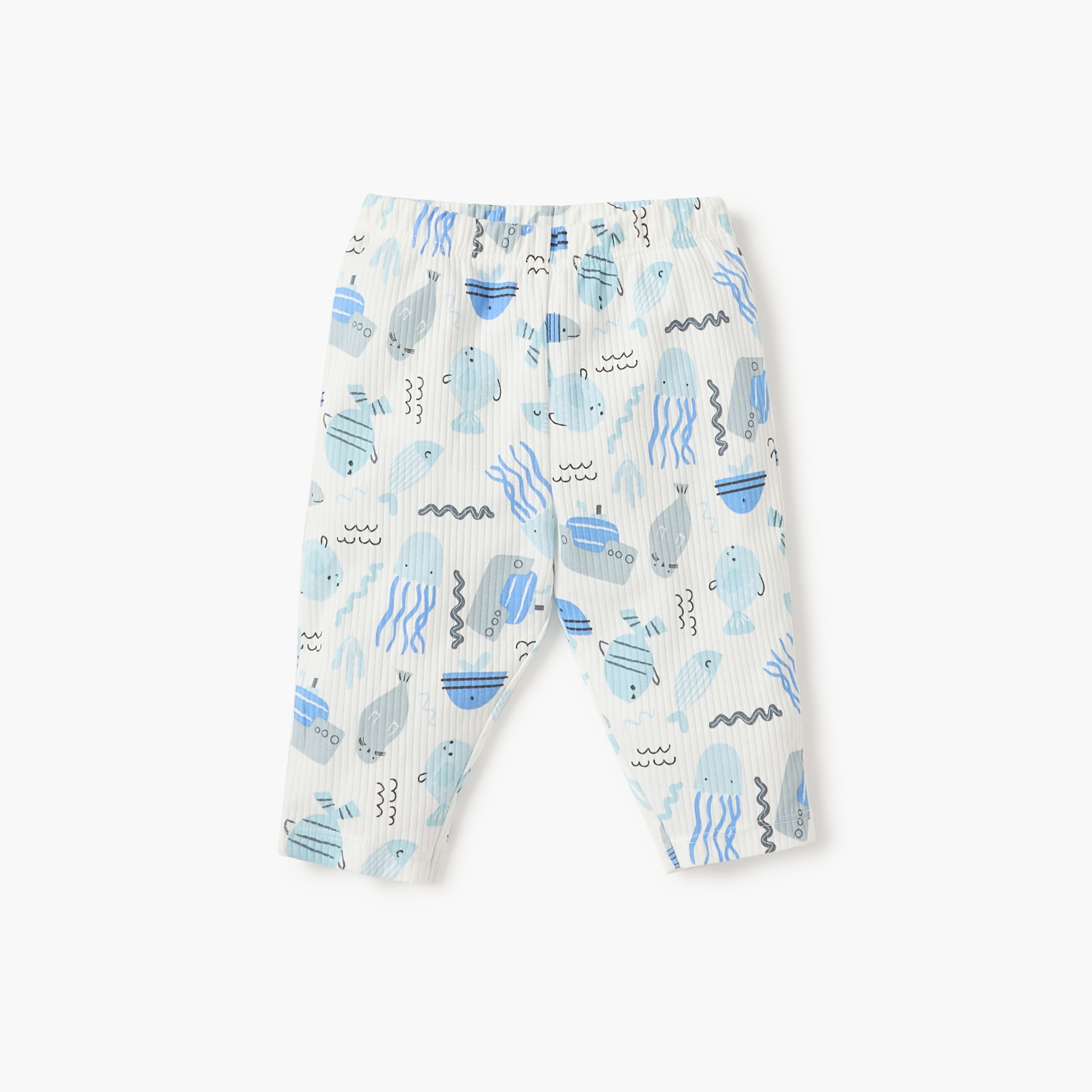 Juniors Sea Animal Print T-shirt and Pyjama Set-baby-boys-clothing-nightwear-pyjamasets-image-3