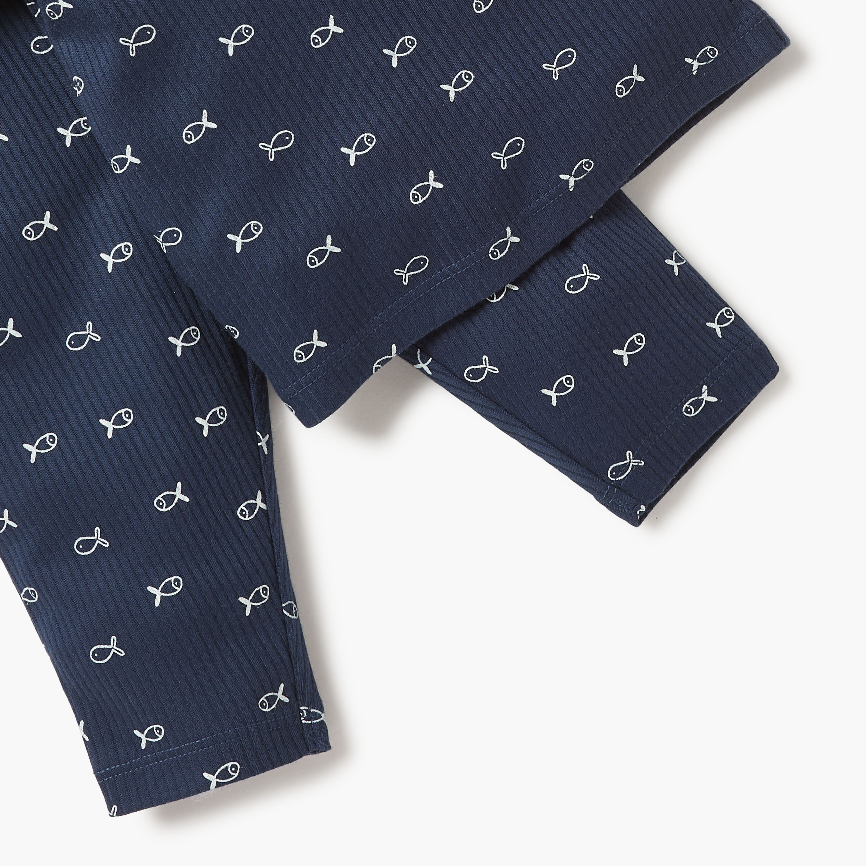 Juniors Fish Print T-shirt and Pyjama Set-baby-boys-clothing-nightwear-pyjamasets-image-5