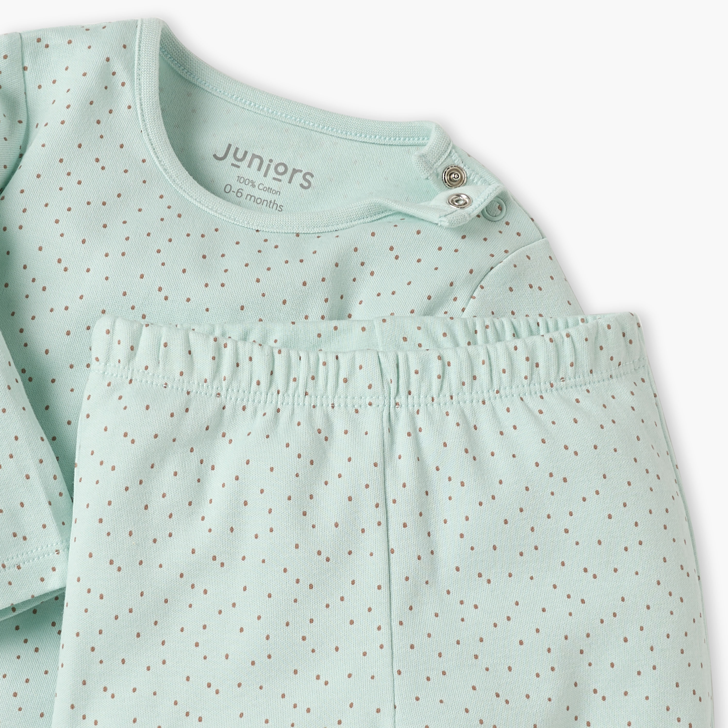 Juniors Polka Dot Print T-shirt and Pyjama Set-baby-boys-clothing-nightwear-pyjamasets-image-5