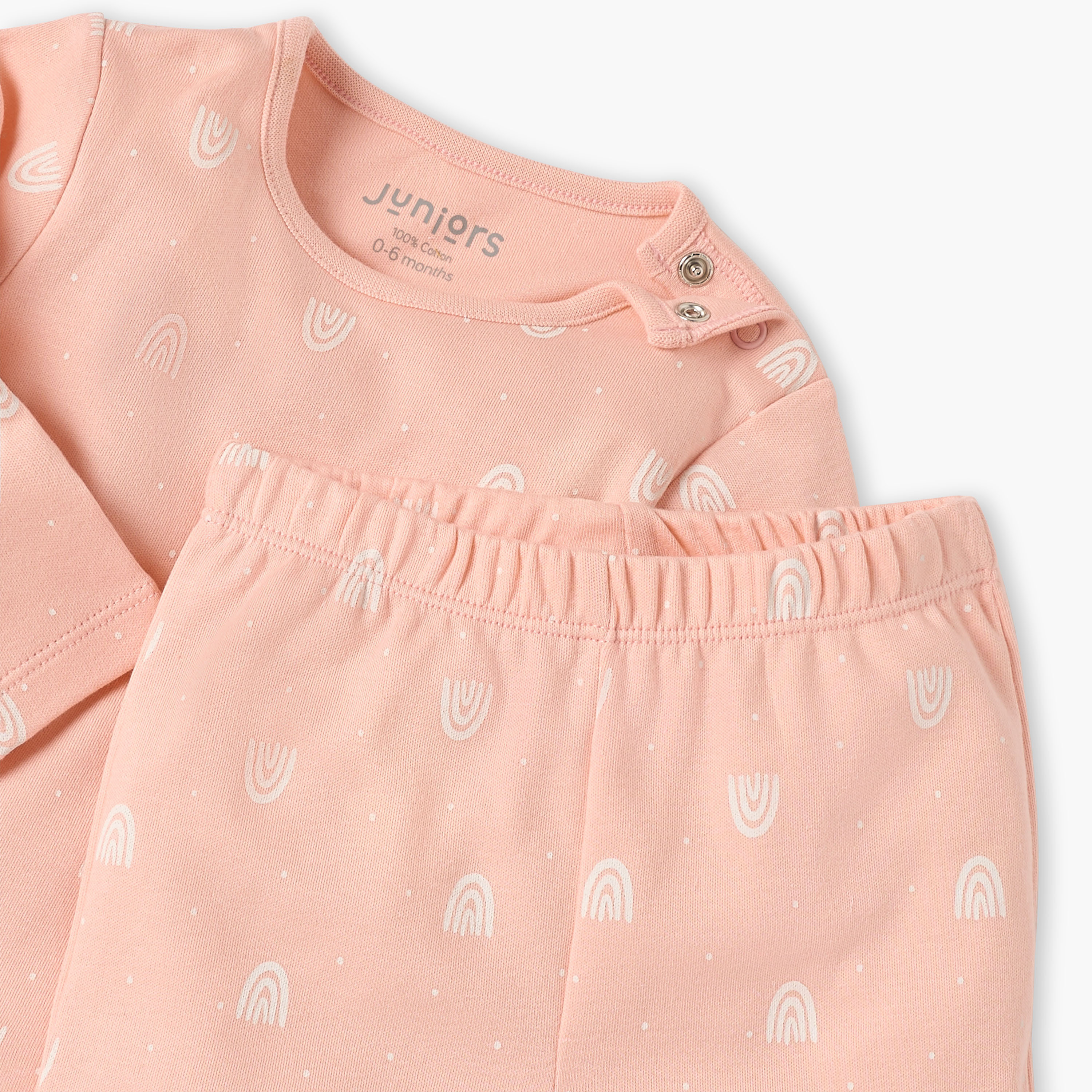 Juniors Printed T-shirt and Pyjama Set-baby-girls-clothing-nightwear-pyjamasets-image-4