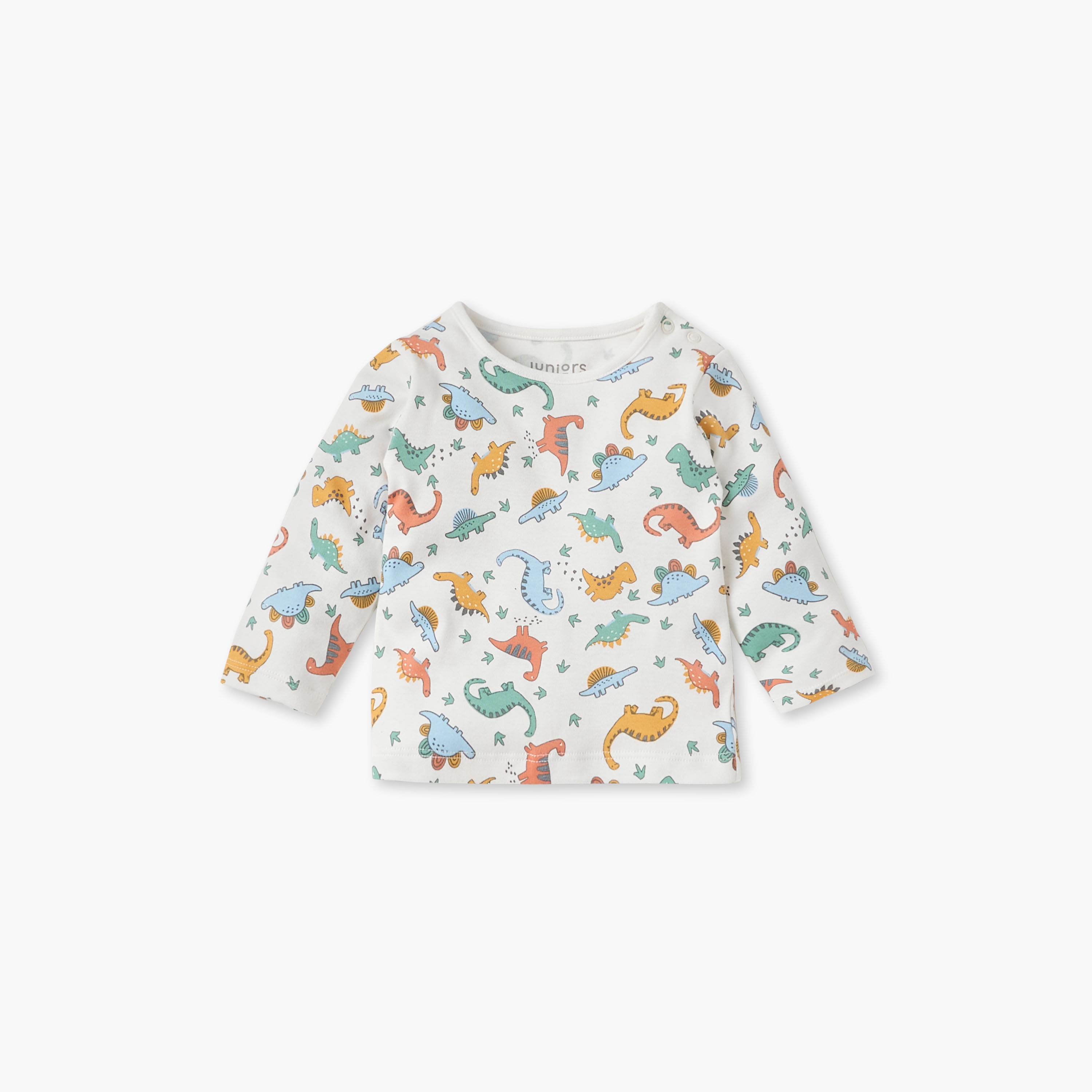 Juniors Dinosaur Print T-shirt and Pyjama Set-baby-boys-clothing-nightwear-pyjamasets-image-3