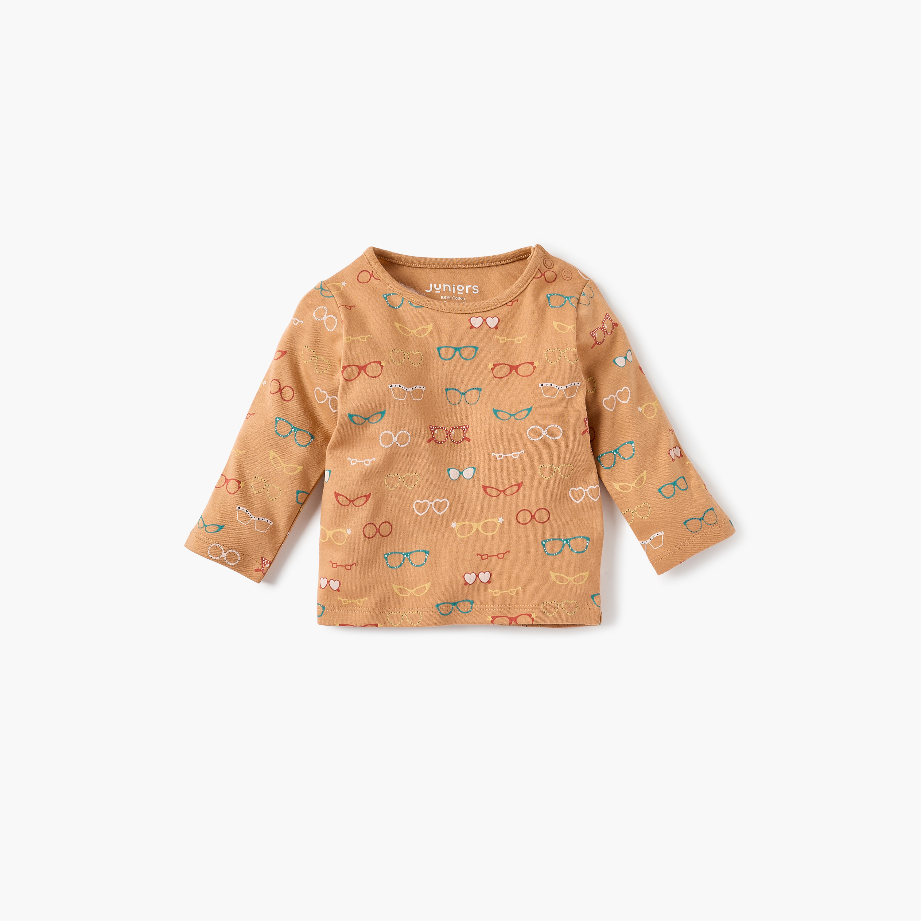 Juniors All-Over Spectacle Print T-shirt and Pyjama Set-baby-boys-clothing-nightwear-pyjamasets-image-2