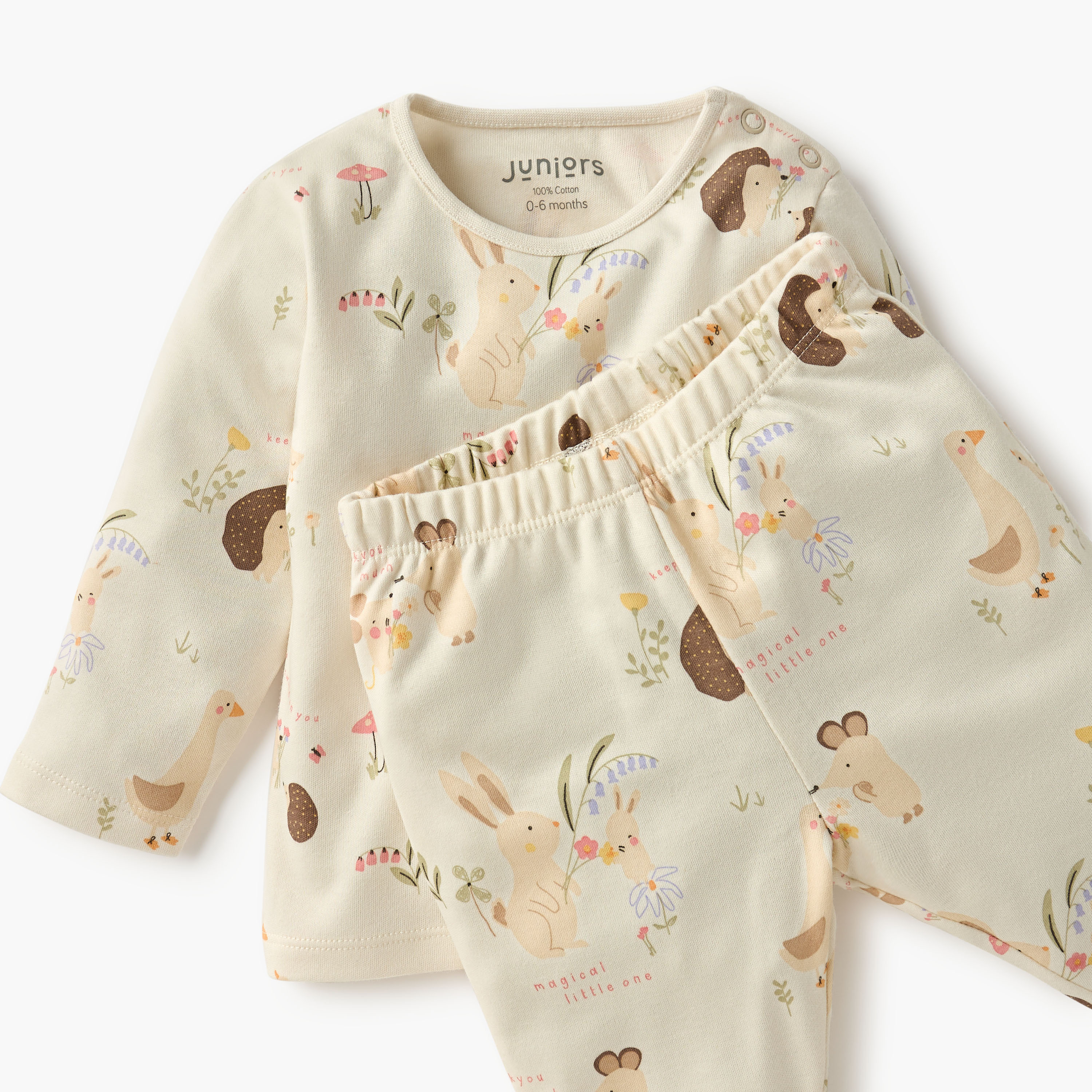 Juniors Cotton Round Neck Long Sleeves Pyjama Set with Print-baby-boys-clothing-nightwear-pyjamasets-image-4