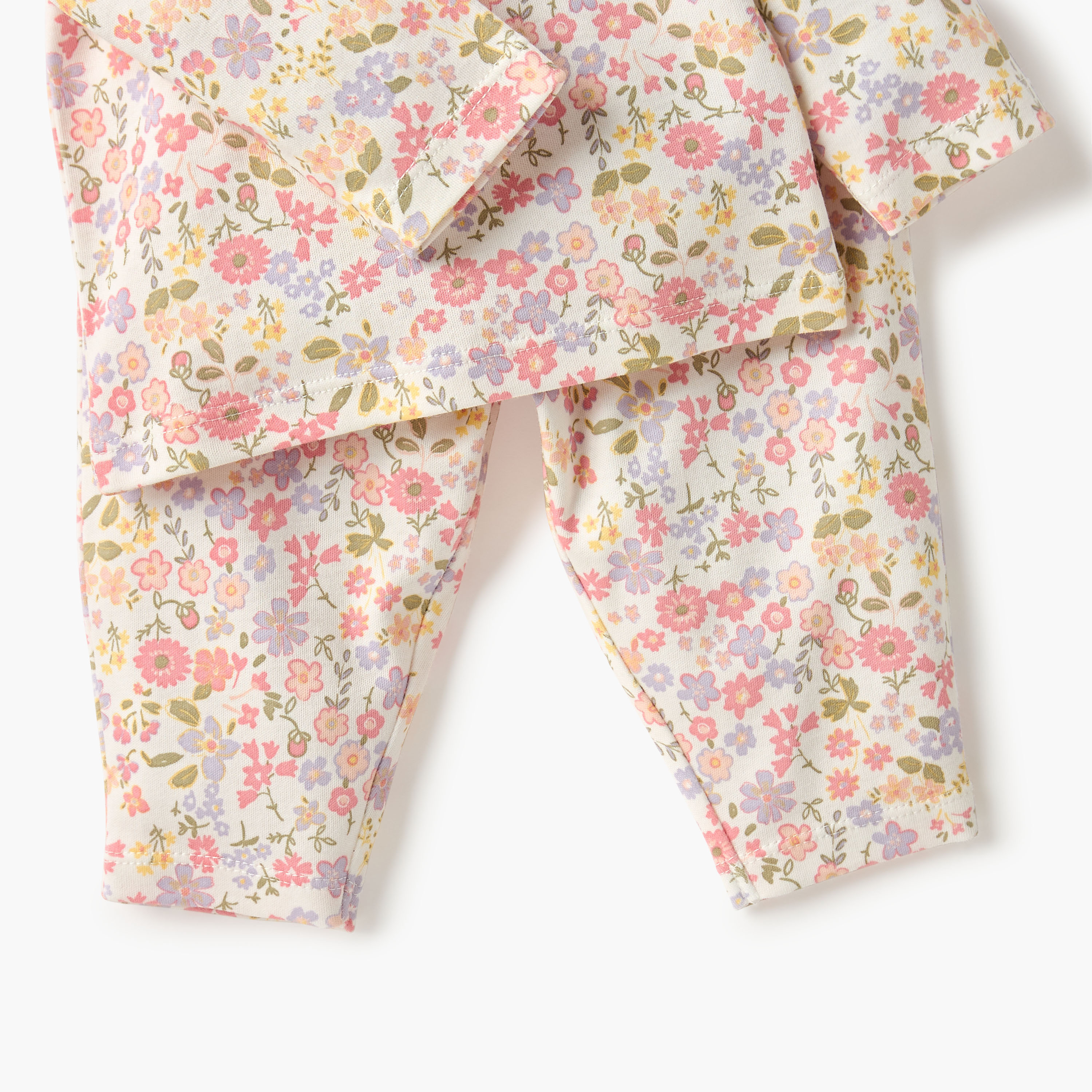 Juniors Floral Print T-shirt and Pyjama Set-baby-girls-clothing-nightwear-pyjamasets-image-5