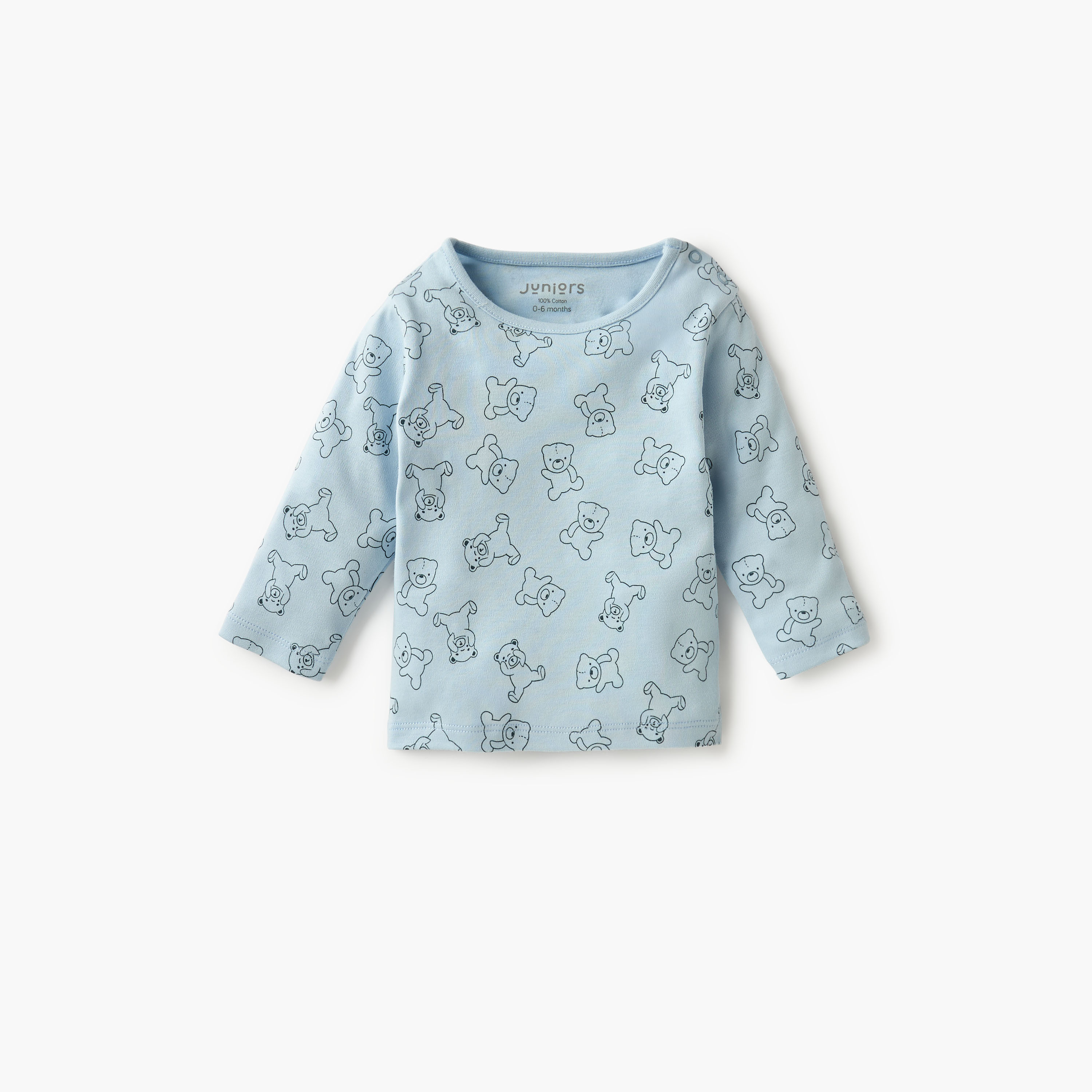 Juniors Tiger Print Long Sleeves T-shirt and Pyjama Set-baby-girls-clothing-nightwear-pyjamasets-image-2