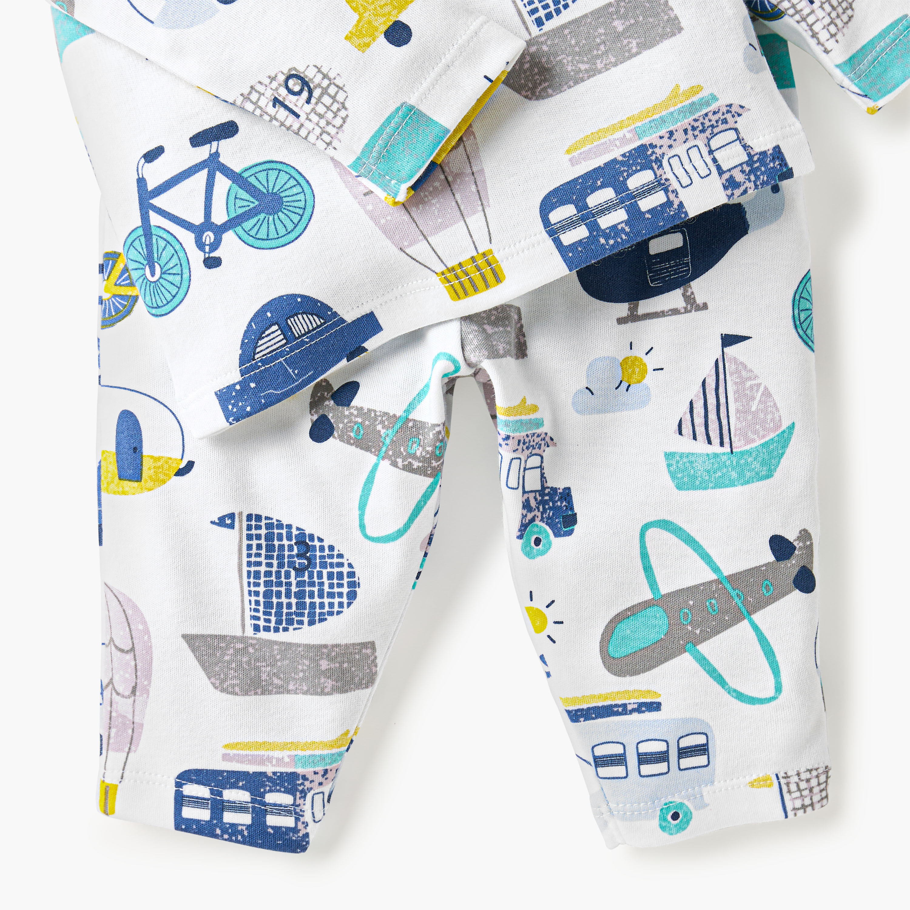 Juniors All-Over Vehicle Printed T-shirt and Pyjama Top-baby-boys-clothing-nightwear-pyjamasets-image-5