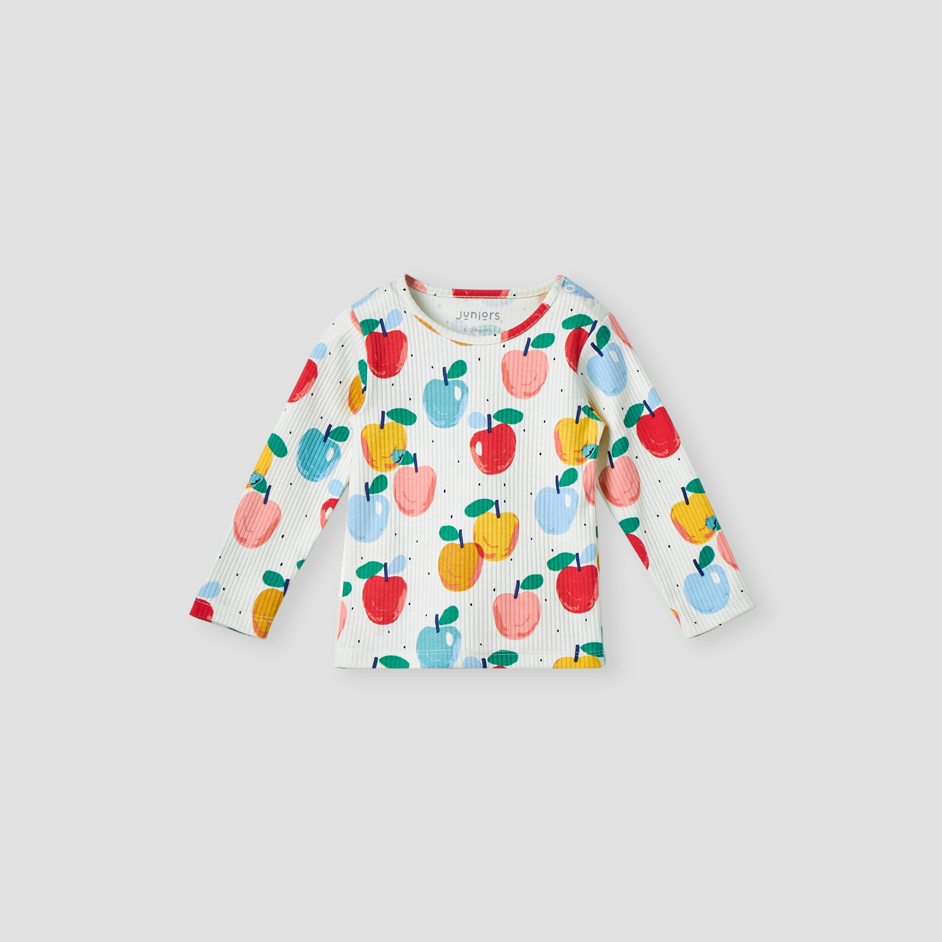 Juniors All-Over Apple Print T-shirt and Pyjama Set-baby-girls-clothing-nightwear-pyjamasets-image-2