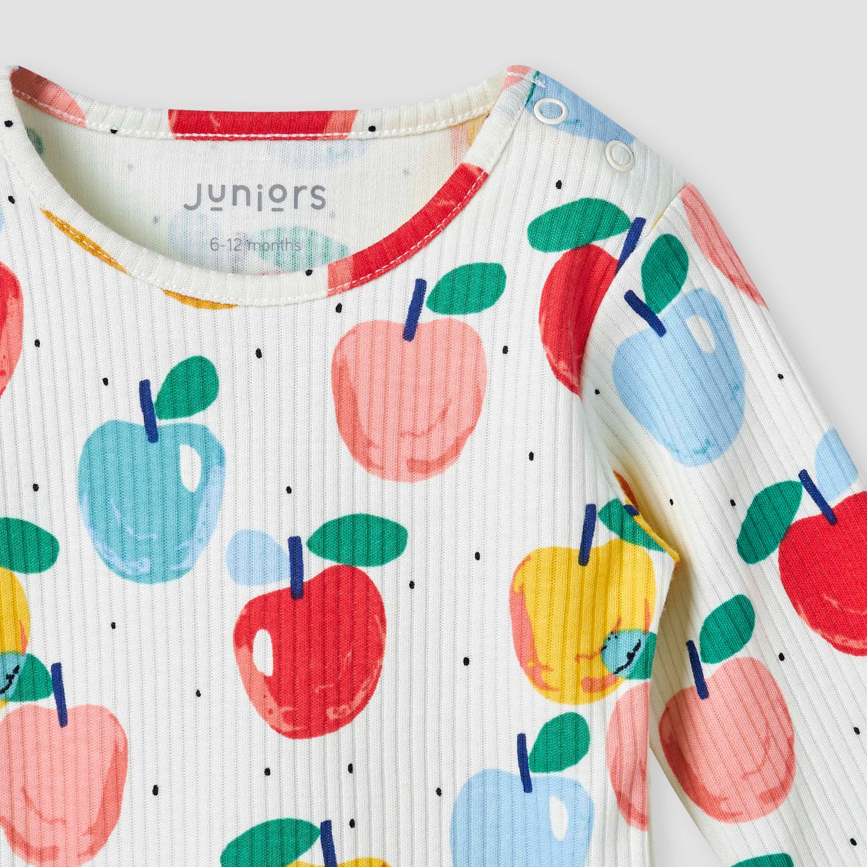 Juniors All-Over Apple Print T-shirt and Pyjama Set-baby-girls-clothing-nightwear-pyjamasets-image-4