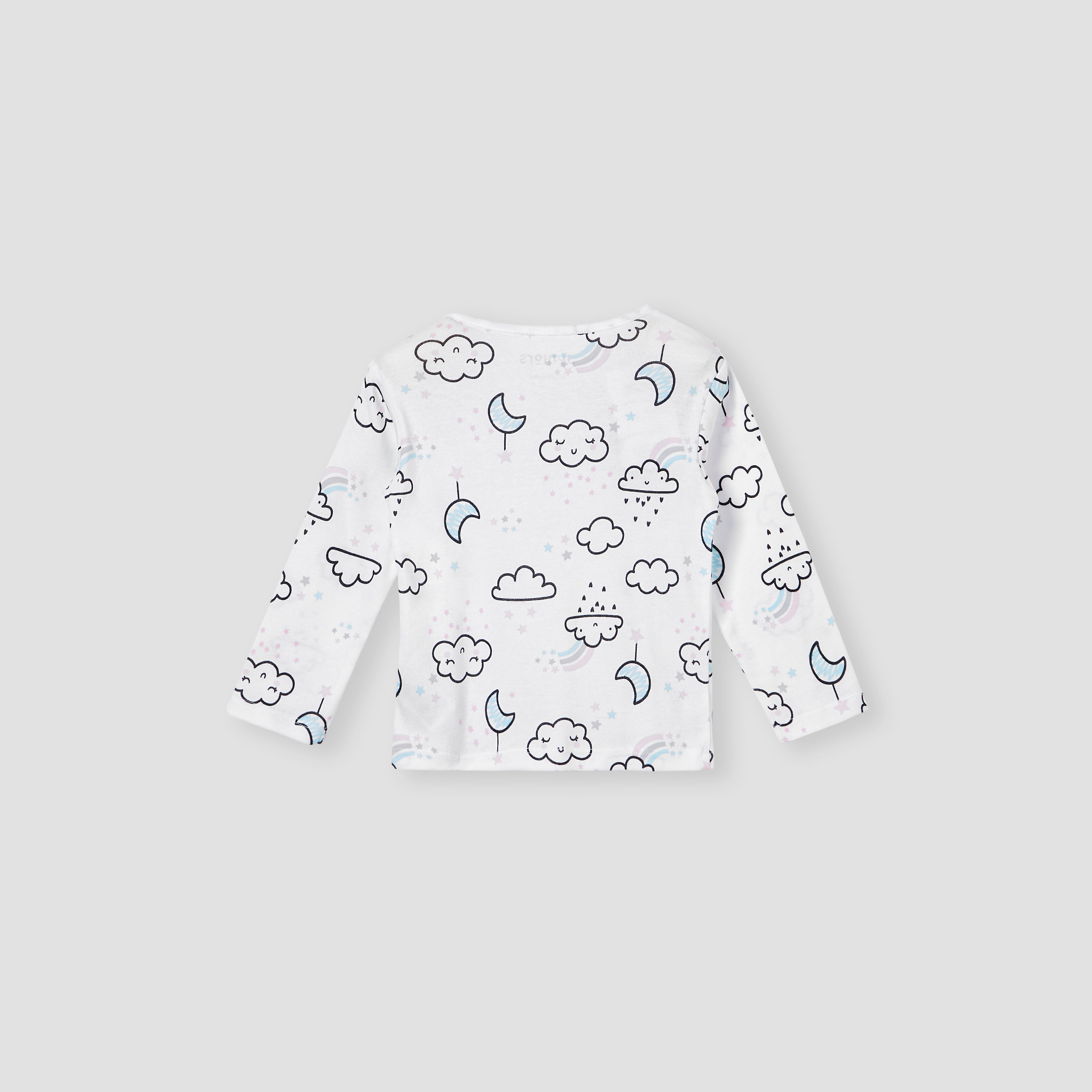 Juniors Printed Long Sleeves T-shirt and Pyjama Set-baby-girls-clothing-nightwear-pyjamasets-image-3