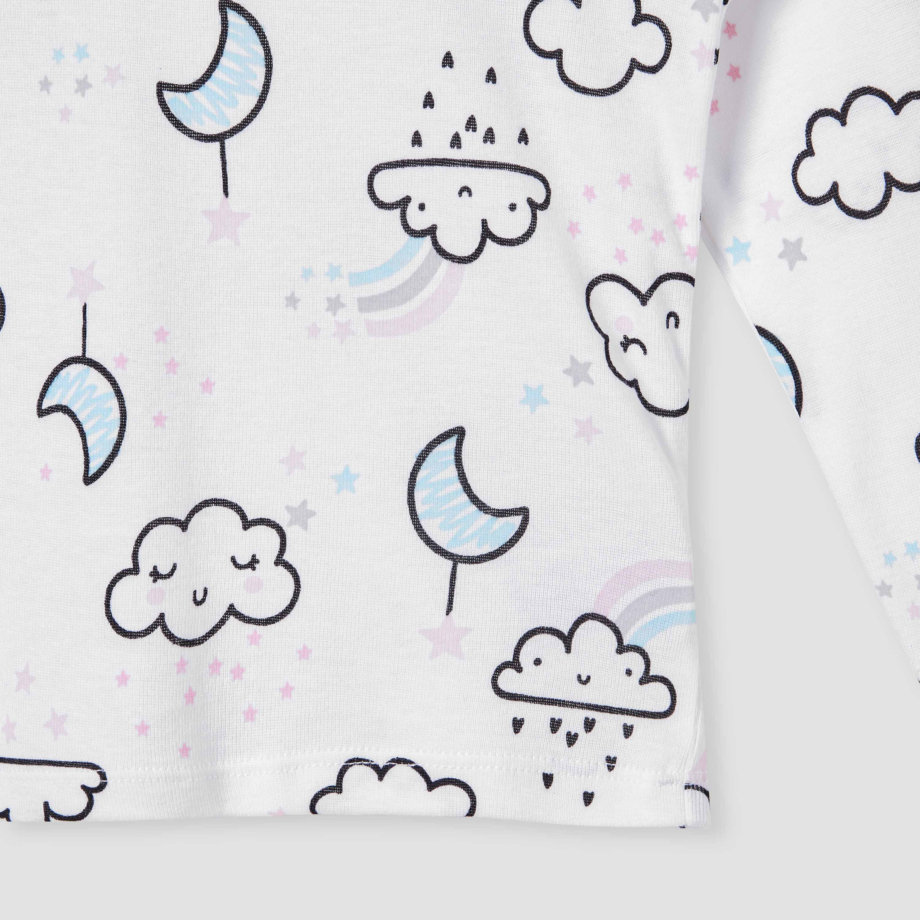 Juniors Printed Long Sleeves T-shirt and Pyjama Set-baby-girls-clothing-nightwear-pyjamasets-image-7