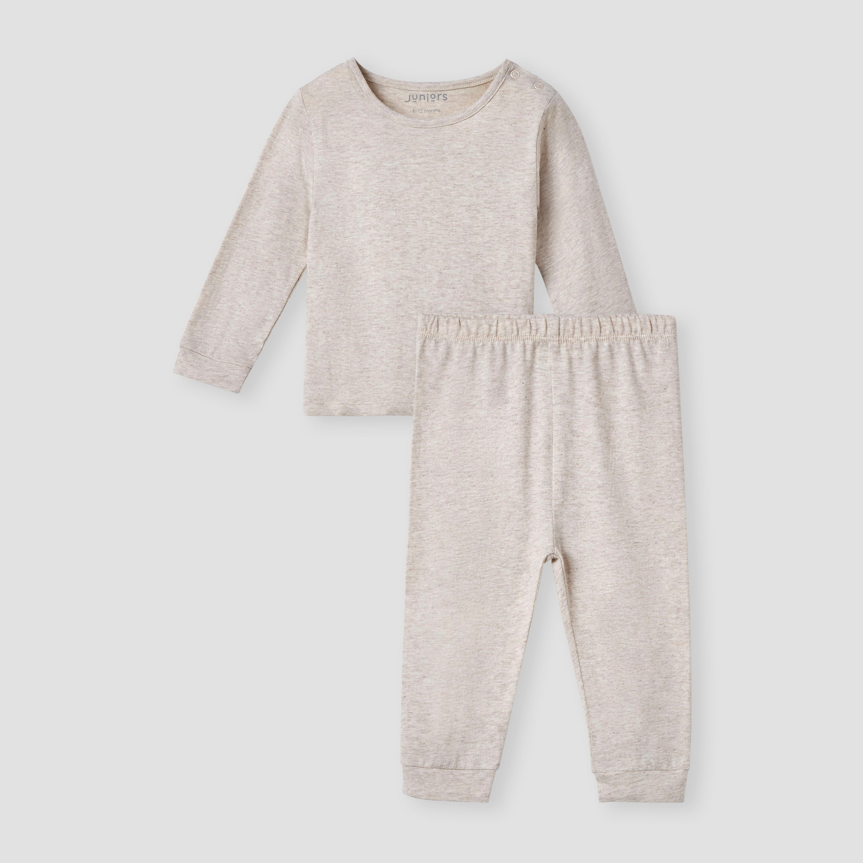 Juniors Solid T-shirt and Pyjama Set-baby-girls-clothing-nightwear-pyjamasets-image-1